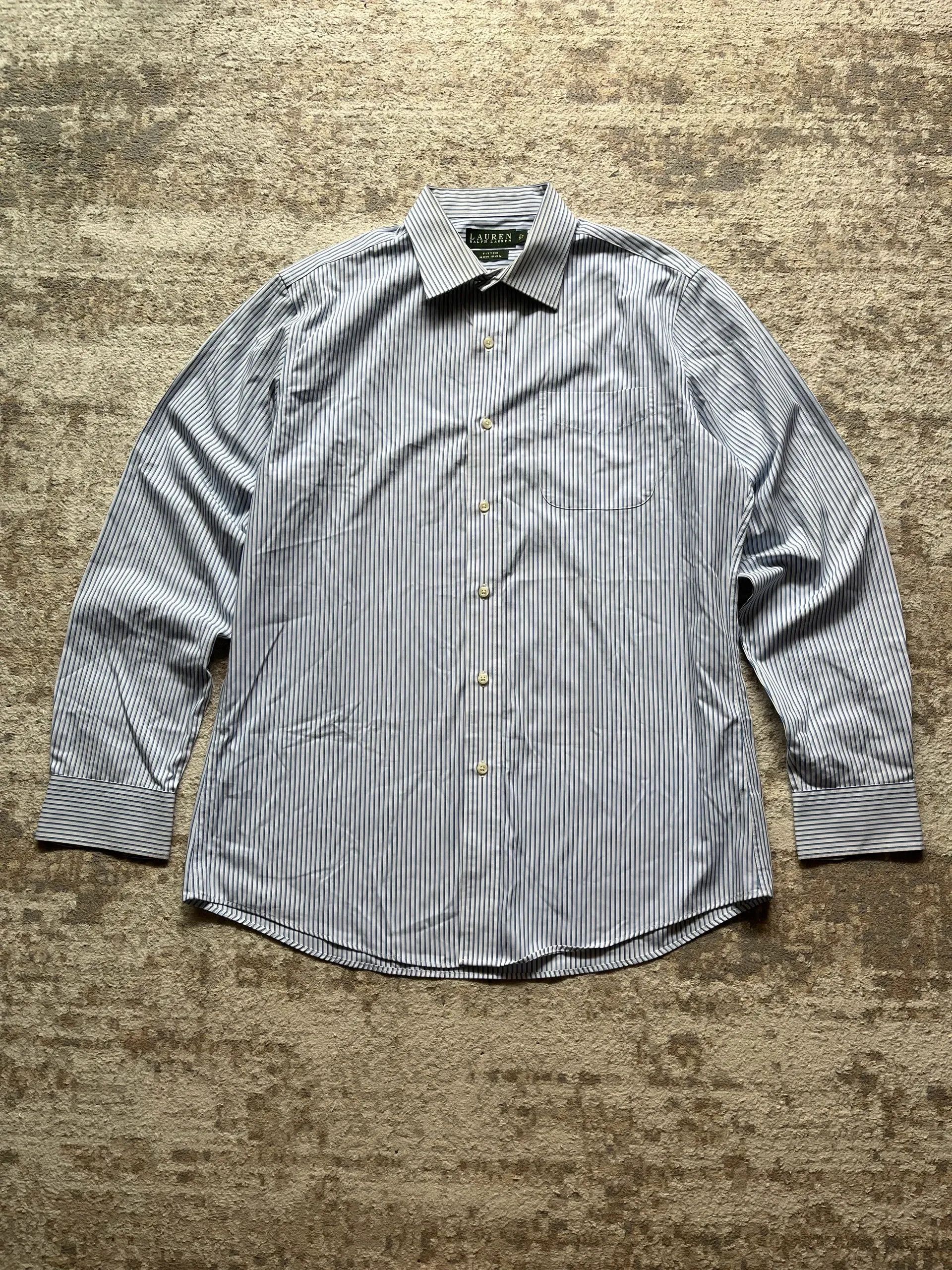 Polo Ralph Lauren Lauren Ralph Lauren Sz 16 1/2 L Shirt Fitted Made in Vietnam Size US L / EU 52-54 / 3 - 1 Thumbnail