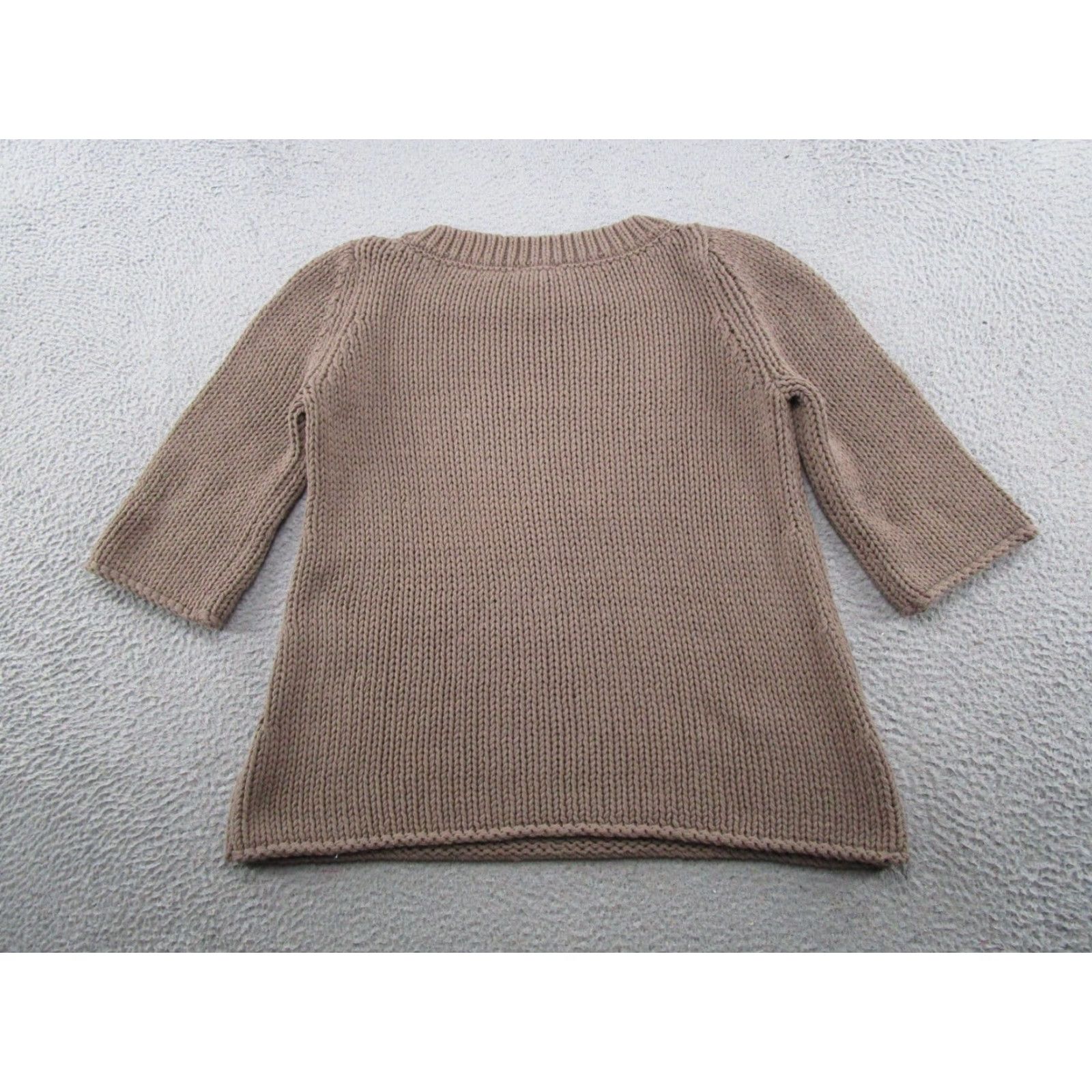 Soft Surroundings Soft Surroundings Pullover Sweater Women PM Petite M 3/4 Sleeve Knit Solid Brown Winter Fall Spring Casual Knits Womens Pullover Size Petite M PM Size M / US 6-8 / IT 42-44 - 7 Thumbnail