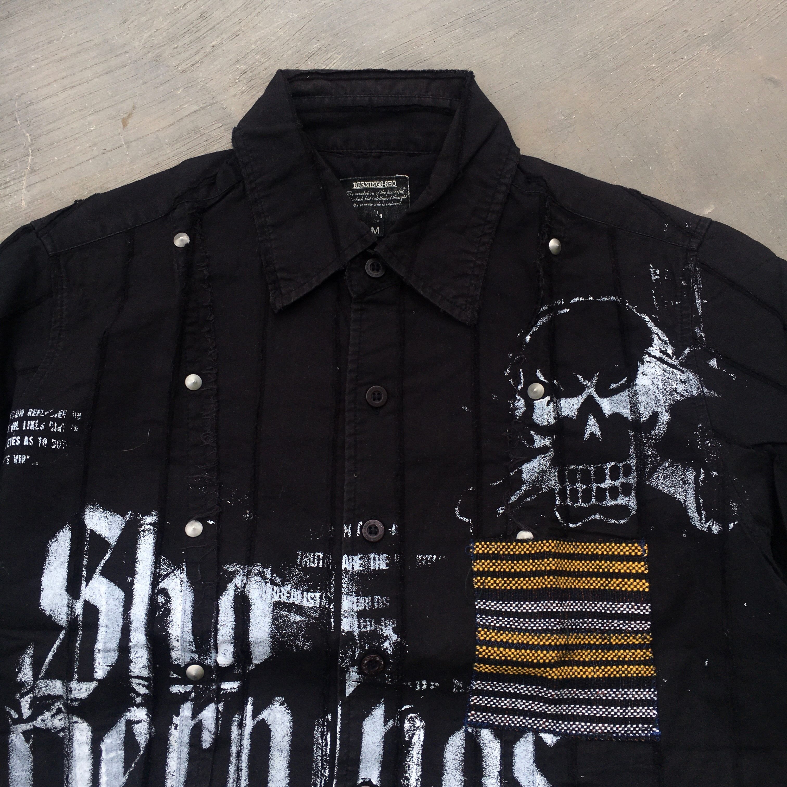 Japanese Brand Bernings sho poem shirt distressed Size US M / EU 48-50 / 2 - 2 Thumbnail