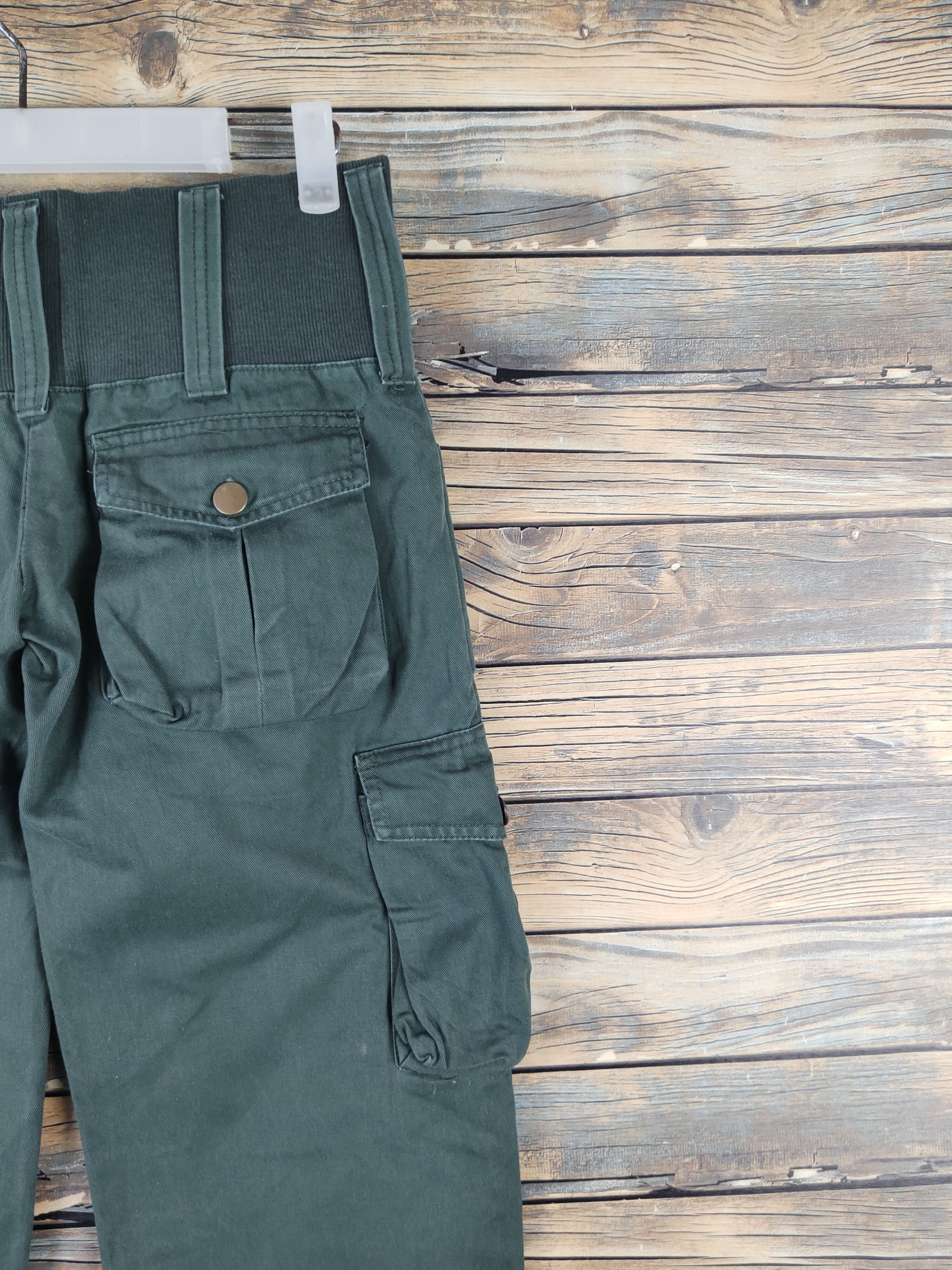 Japanese Brand DL Blue Brain Dark Green Multipocket Joggers #2398 Size 27" / US 4 / IT 40 - 10 Thumbnail