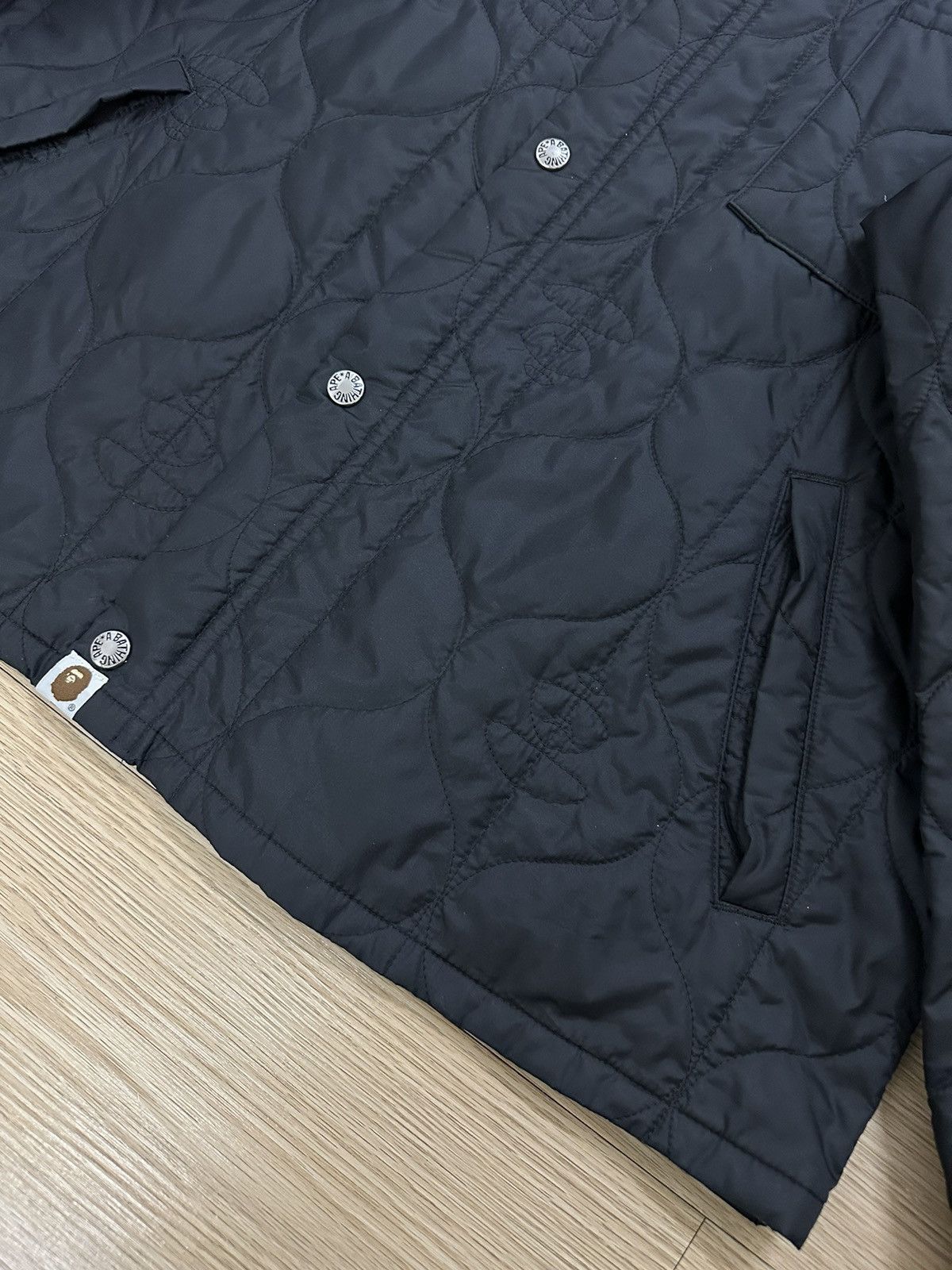 Bape Rare And Beautiful Bape Quilted Light Puffer Zipper Jacket Size US L / EU 52-54 / 3 - 6 Thumbnail