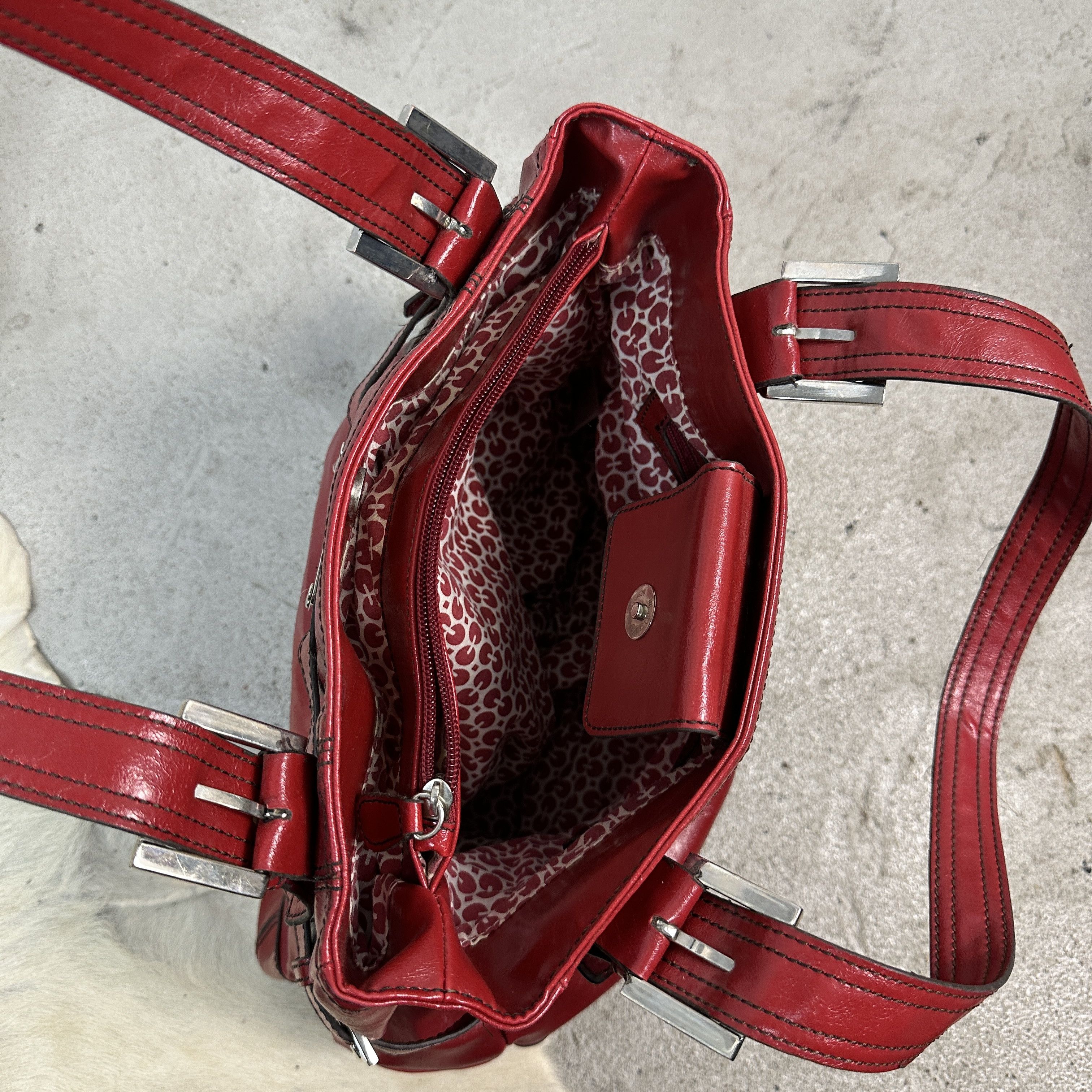 Vintage Vintage Avant Garde Biker Y2K Cherry Red Bag Size ONE SIZE - 7 Thumbnail