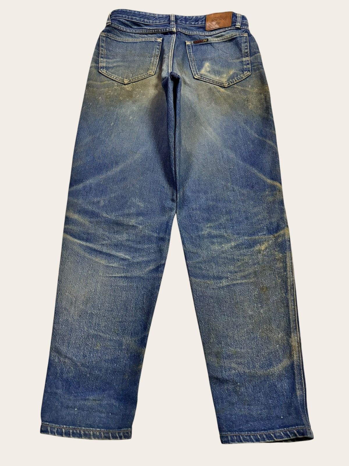 Junya Watanabe Vtg Japan Bobson Heavy Yellow Rusty Washed Distress Jeans Size US 34 / EU 50 - 2 Thumbnail