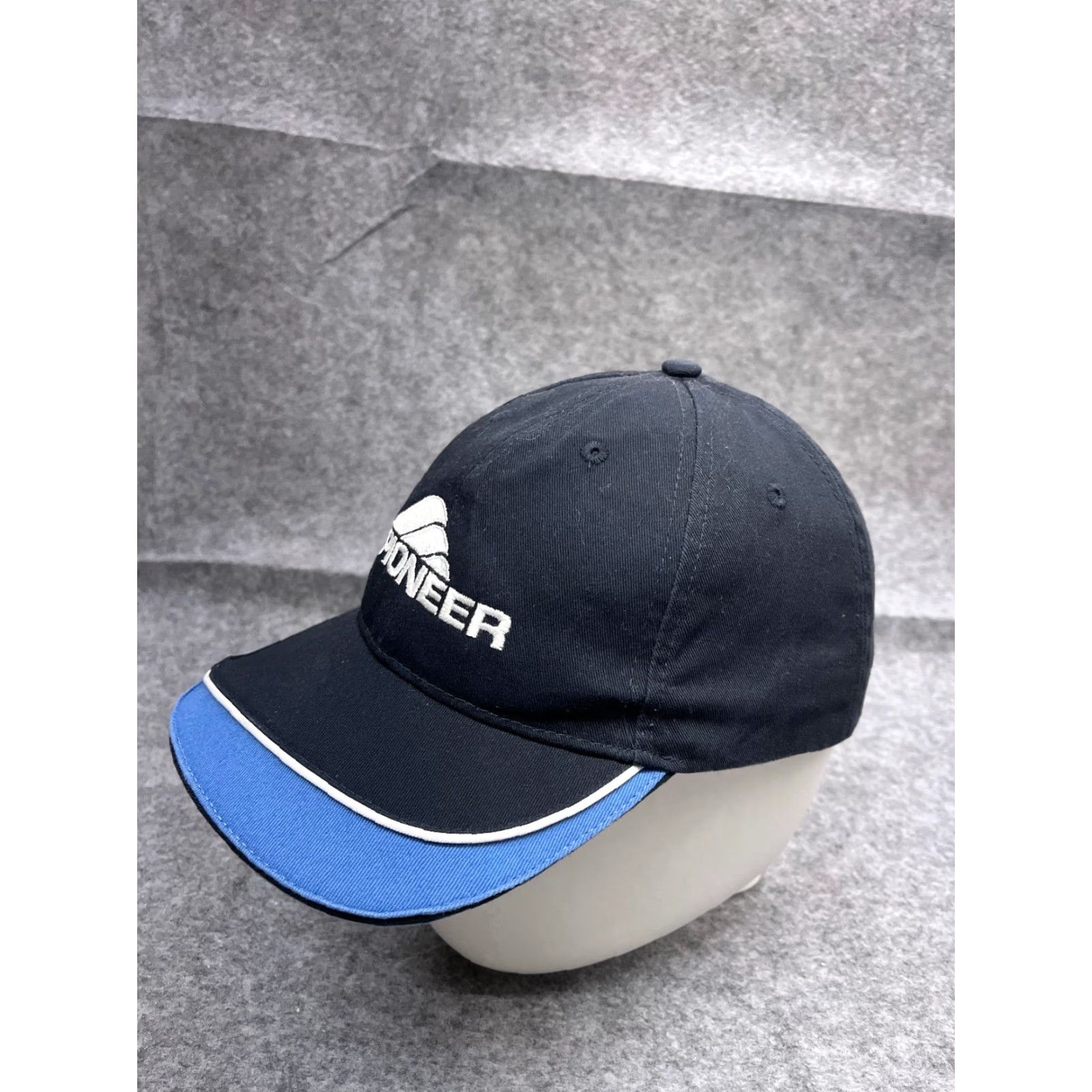 Vintage Pioneer Hat Cap Strap Back Adult One Size Blue Embroidered 100% Cotton Size ONE SIZE - 4 Thumbnail