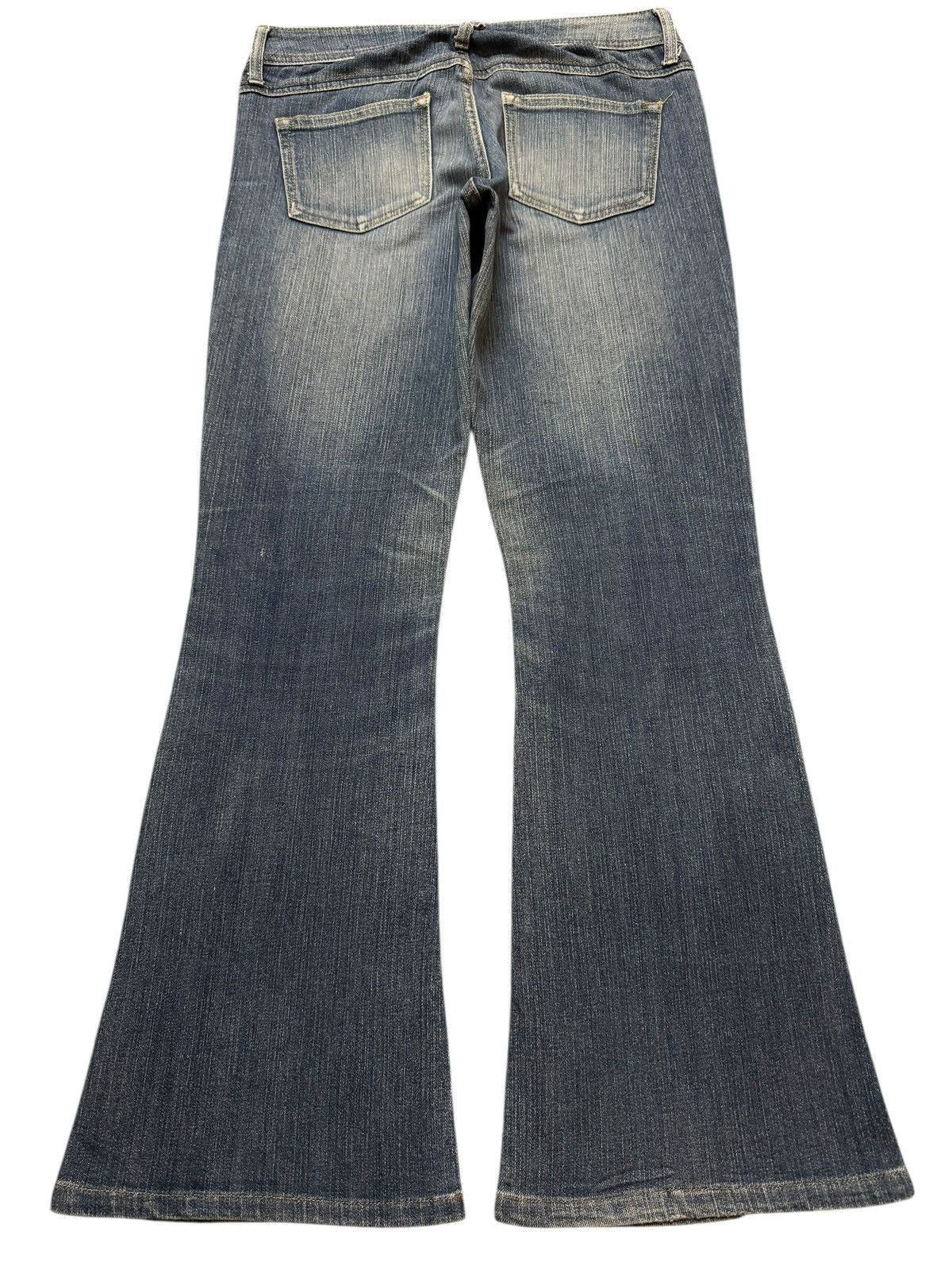Hysteric Glamour Vintage Y2K Japanese Brand Blue Faded Whisker Wide Leg Flare Size US 30 / EU 46 - 2 Thumbnail