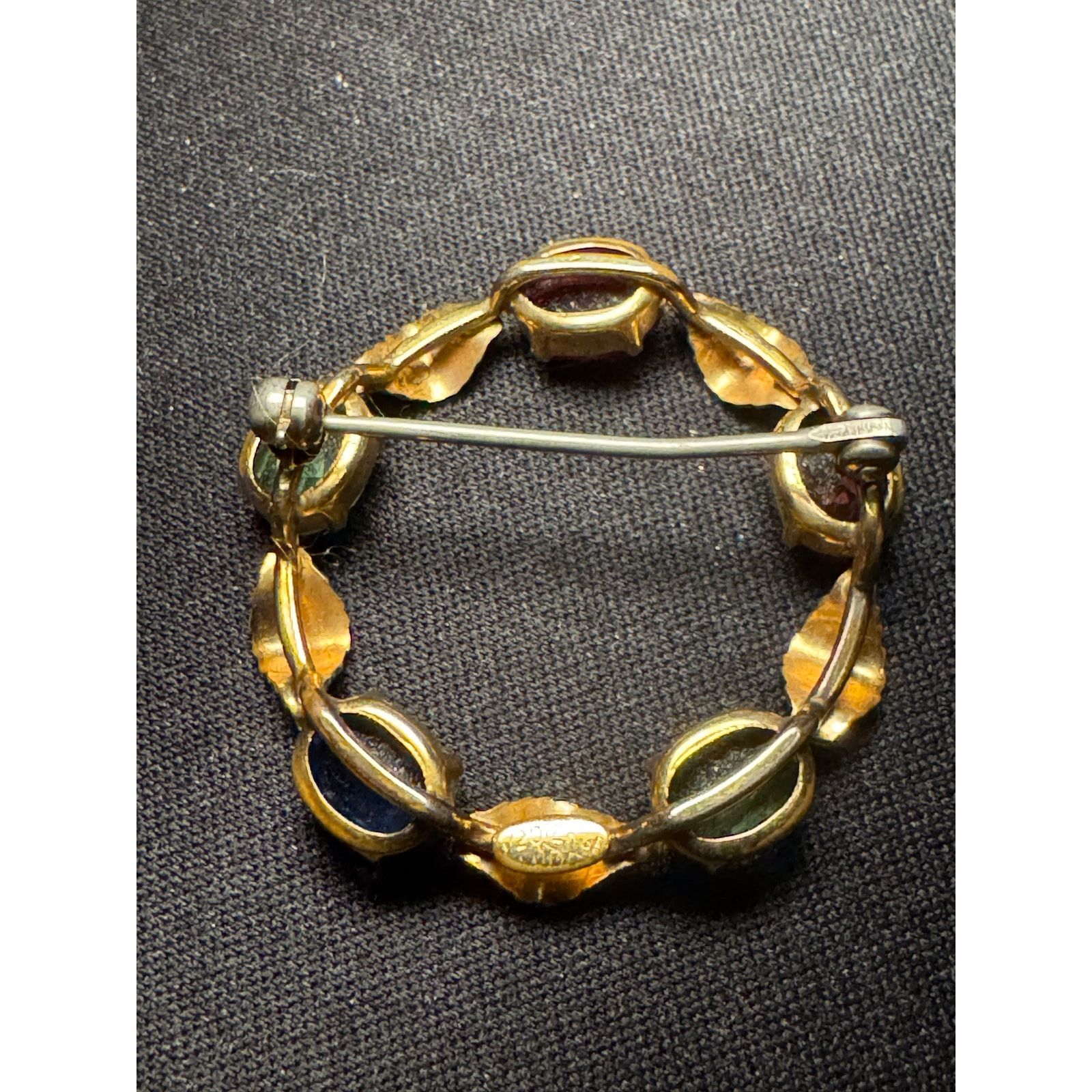 Other Vintage 1/20 12k Gold Filled Glass Faceted Stones Brooch Size ONE SIZE - 4 Thumbnail