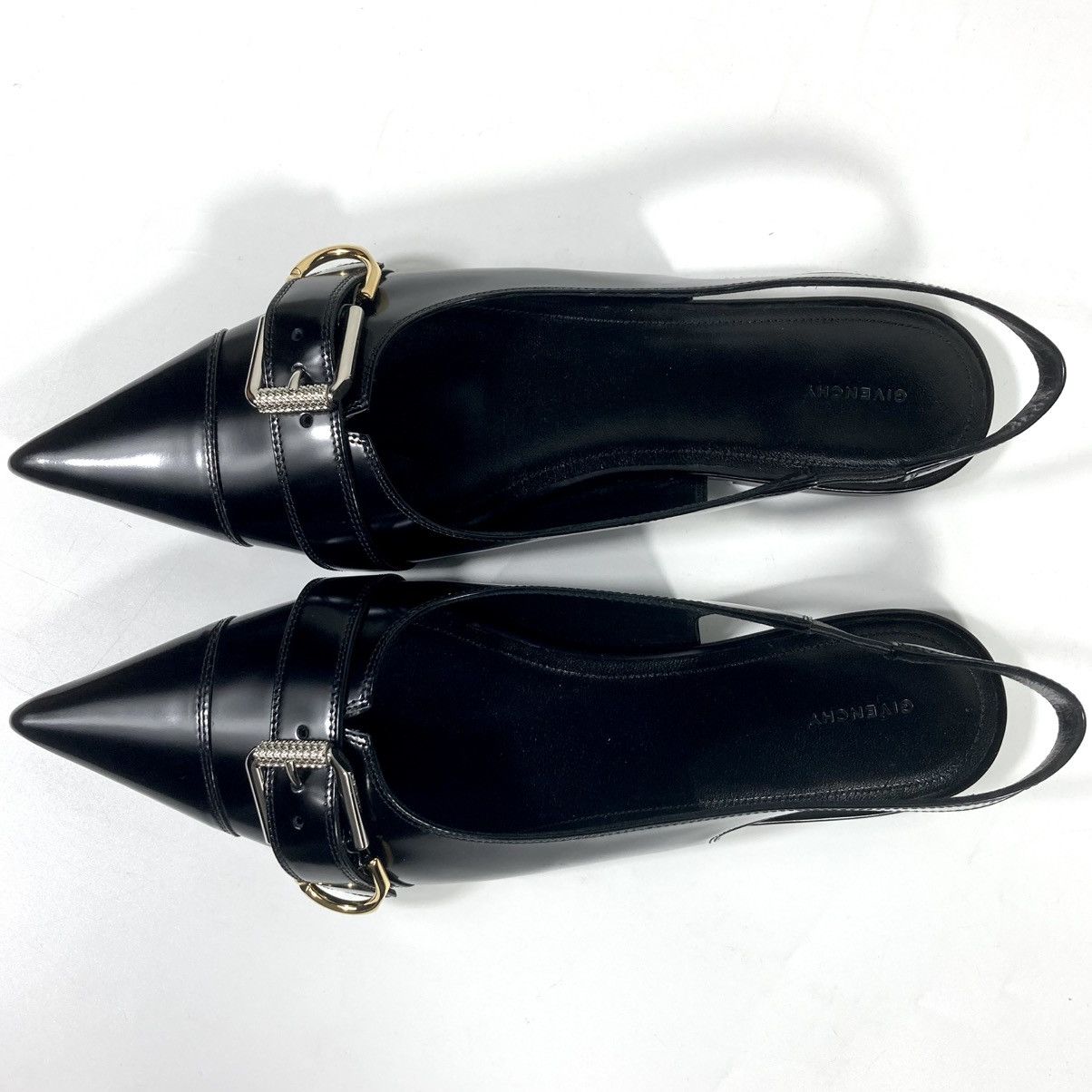 Givenchy Givenchy Voyou Pointed Toe Slingback Ballet Flat Black 39.5 Size US 8.5 / IT 38.5 - 15 Thumbnail