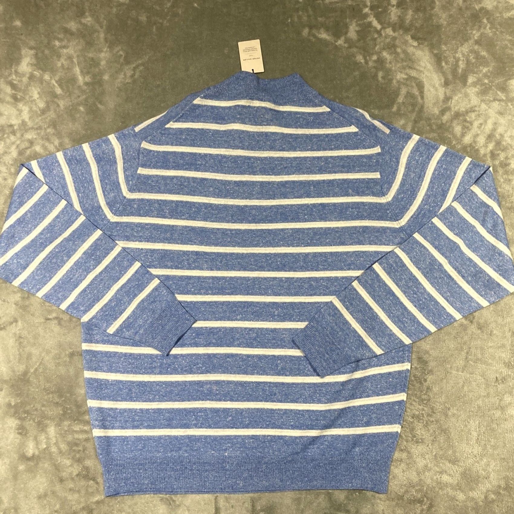 Peter Millar Peter Millar Sweater Men XL Long Bay 1/4 Zip Pullover Maritime Blue Wool Pullover Golf NWT Size US XL / EU 56 / 4 - 6 Thumbnail