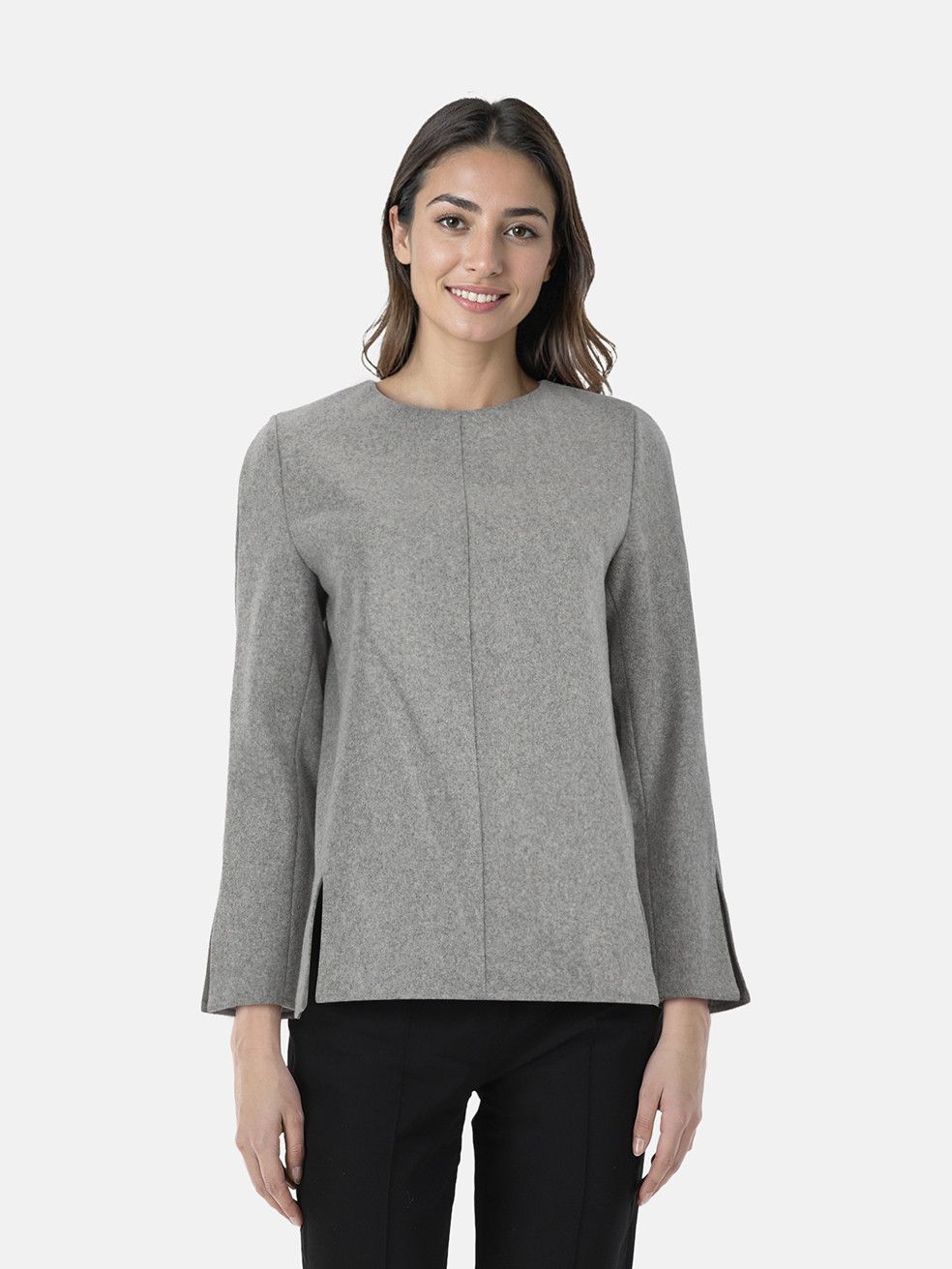 Acne Studios AW14 Grey Wool Jessica Top Size XS / US 0-2 / IT 36-38 - 1 Thumbnail