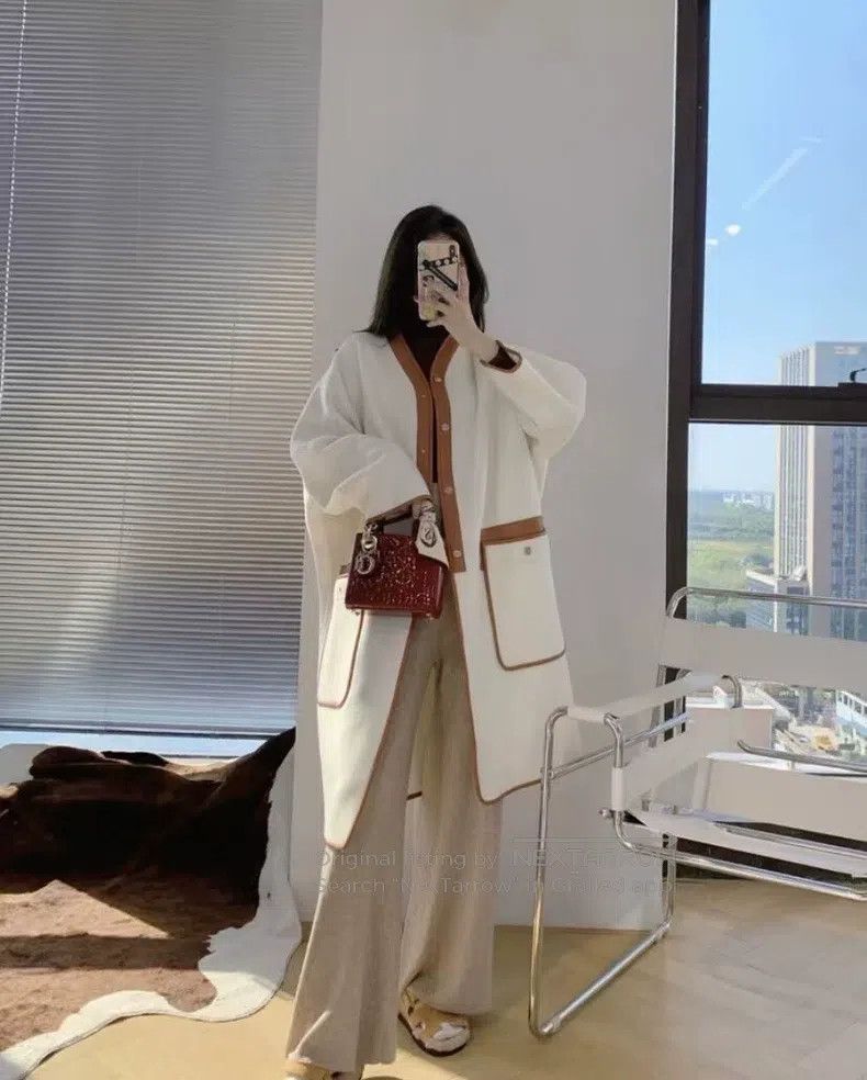 Hermes Hermes White Cashmere Single-Breasted Coat Size XXS / US 00 / IT 34 - 9 Thumbnail