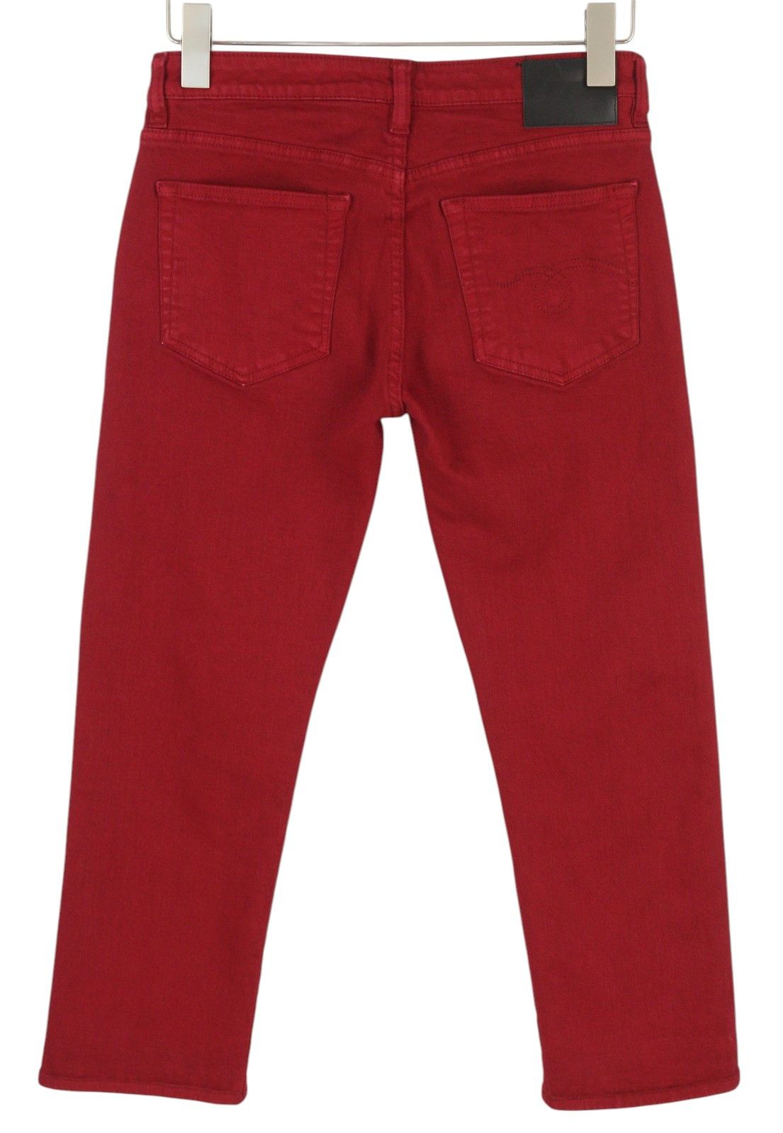 R13 BOY STRAIGHT 27 Vivid Red Stretch Cropped Ankle 86355 Size 27" / US 4 / IT 40 - 4 Thumbnail