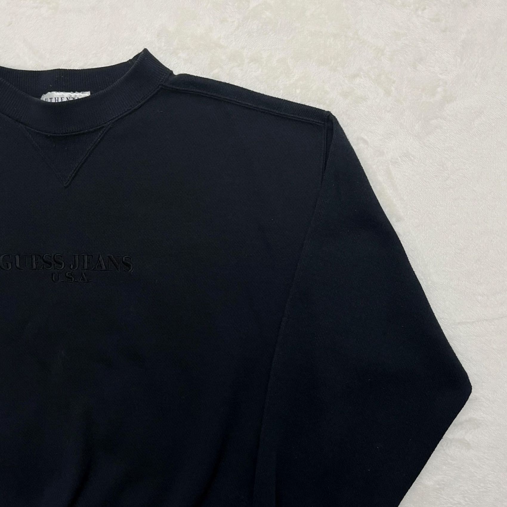 Guess VINTAGE Guess Sweatshirt Mens M Black Embroidered Crewneck Pullover Sweatshirt Size US M / EU 48-50 / 2 - 3 Thumbnail