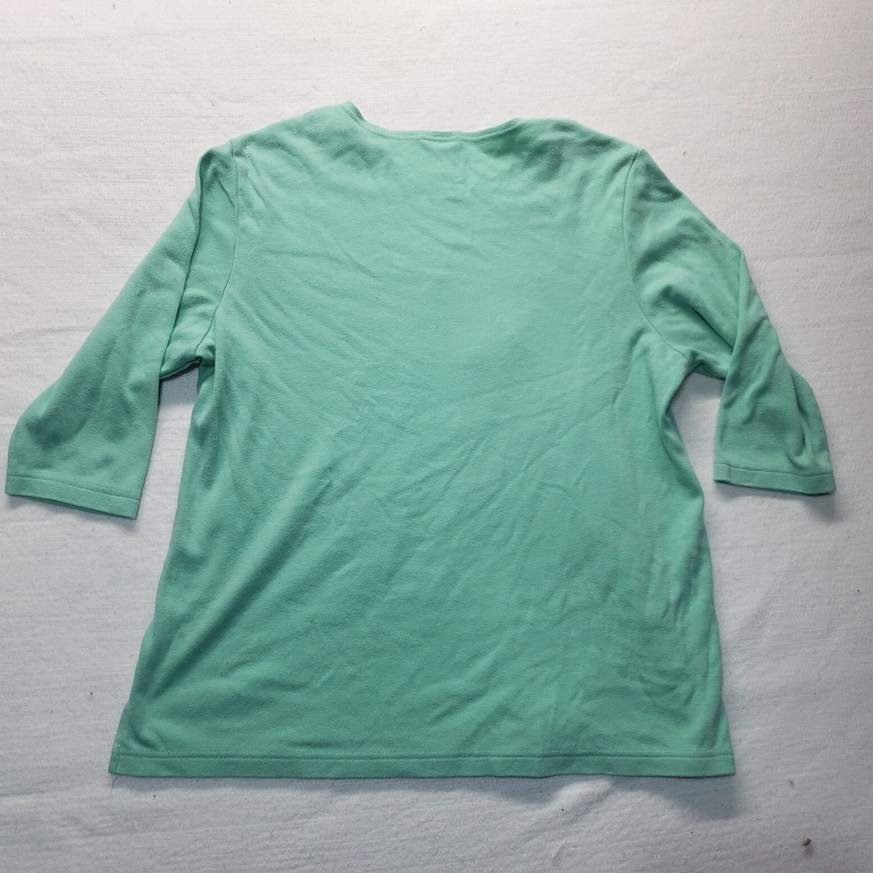 Blair Blair Green Floral Embroidered Crewneck Sweater Adult Women Large Size L / US 10 / IT 46 - 7 Thumbnail