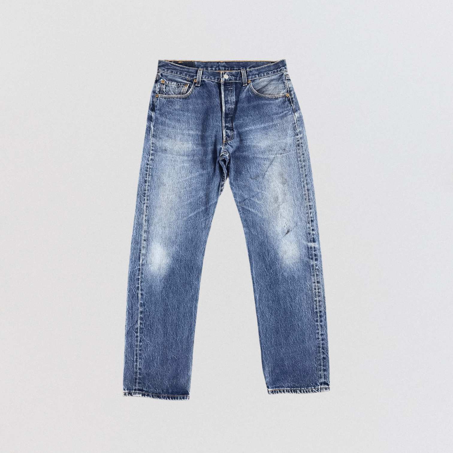 Levi's 90s Vintage Blue Wash Levis 501 Jeans-JM1738 Size US 33 - 1 Thumbnail