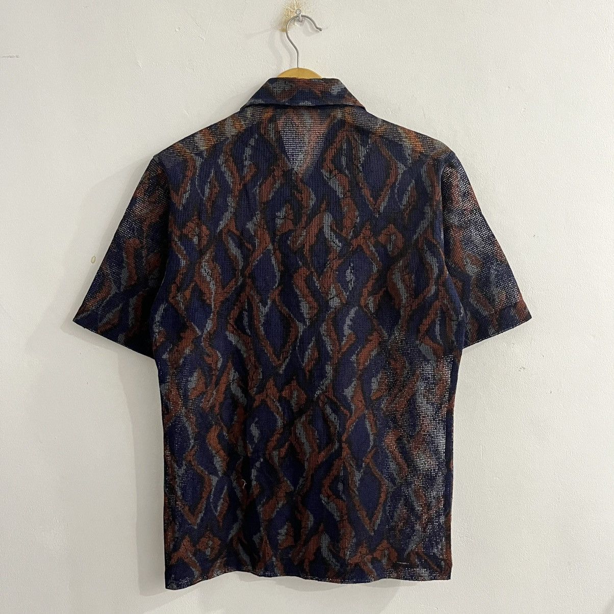 Issey Miyake Llveire - Mesh Patterned Button Up Shirt Size US M / EU 48-50 / 2 - 7 Thumbnail
