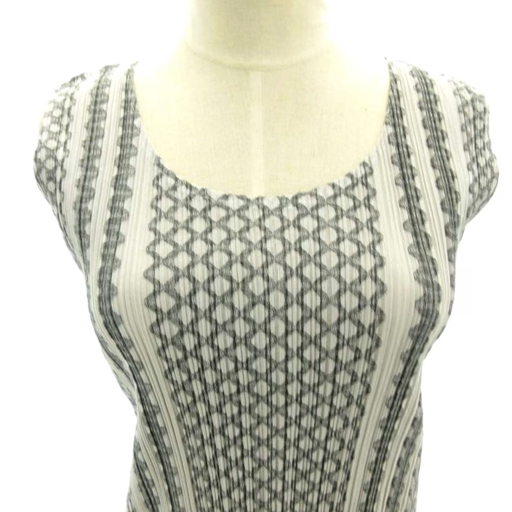 Vintage PLEATS PLEASE Womens All Over Geometric Chain Pattern Pattern Size ONE SIZE - 5 Thumbnail