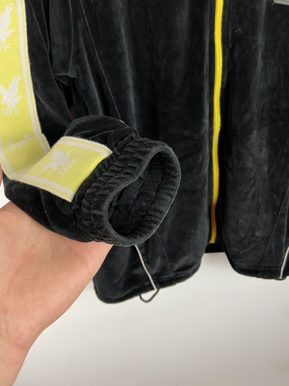 Off-White RRP$700 Off White Logo Intarsia Velour Track Jacket Mens Size US XS / EU 42 / 0 - 10 Thumbnail