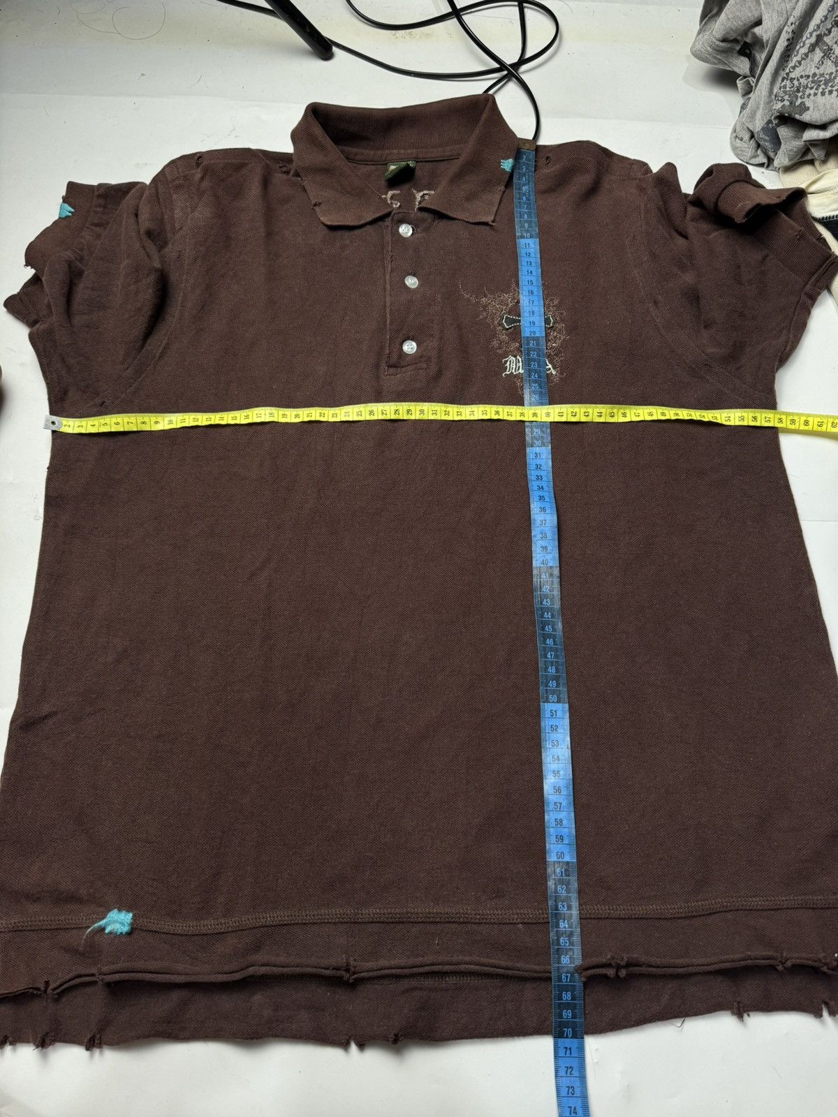 If Six Was Nine Japanese Crosses Polo Shirt Distressed Styled Size US L / EU 52-54 / 3 - 9 Thumbnail