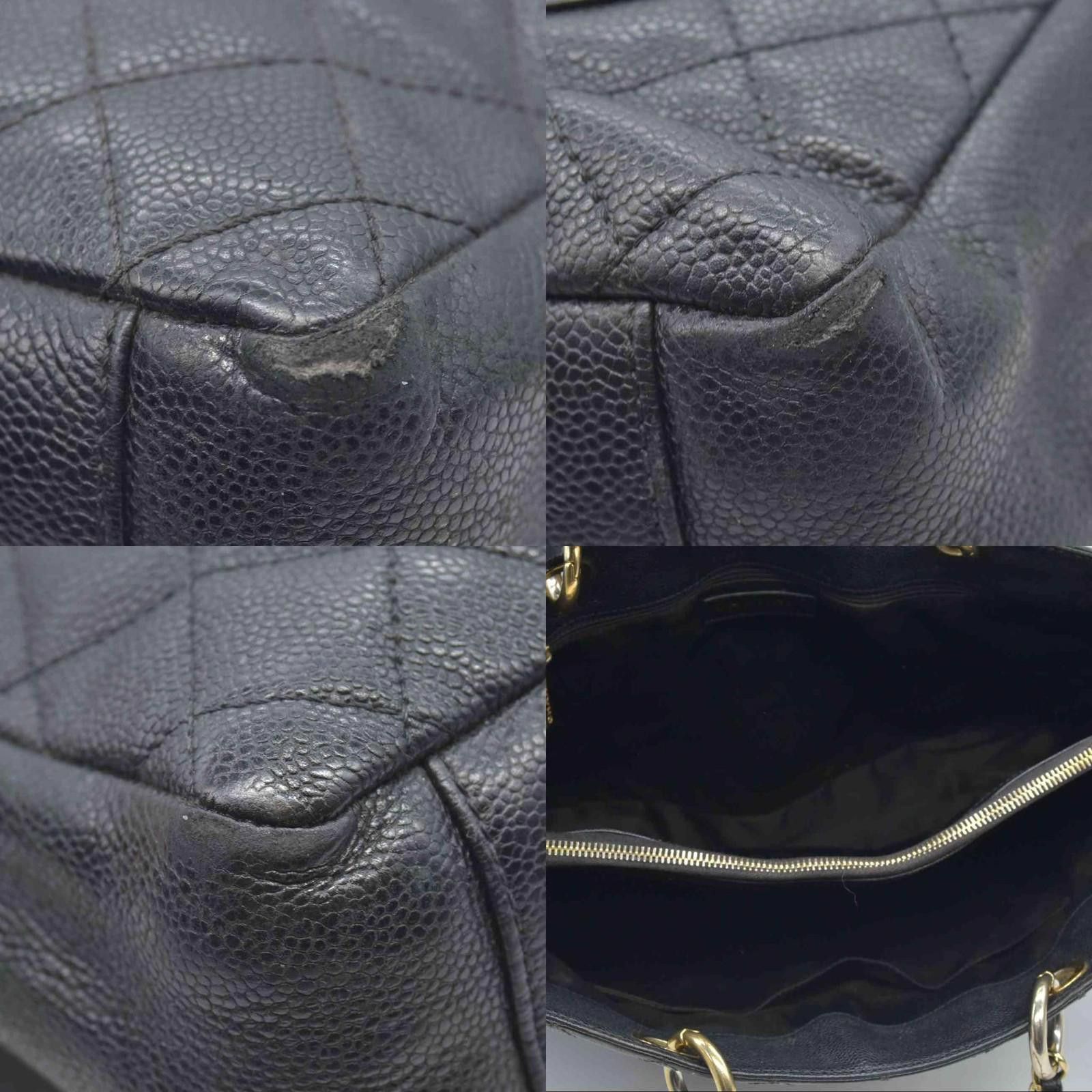 Chanel Chanel Grand Shopping Tote (GST) Black Caviar 2010 Size ONE SIZE - 4 Thumbnail