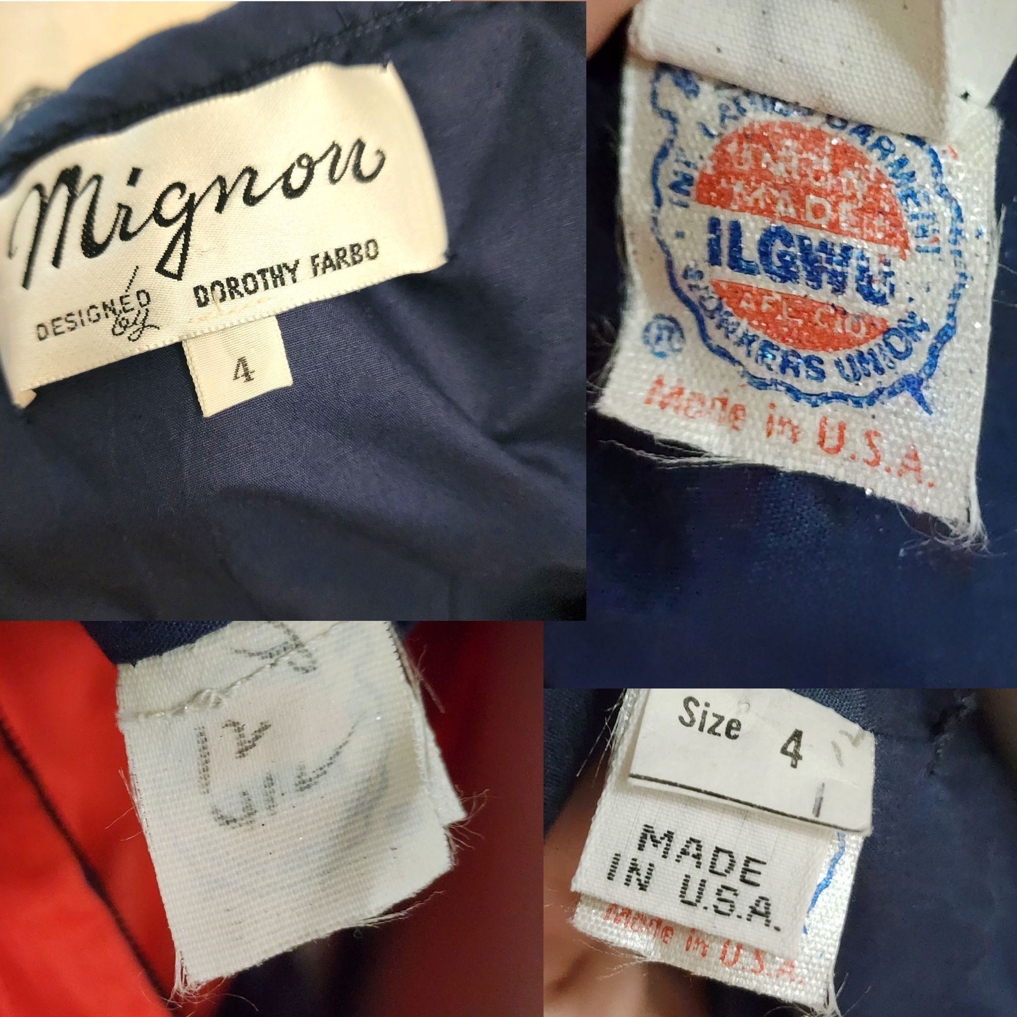 Other Vintage Mignon Dress 70s 80s Festive Party Retro Red Blue Vt Size S / US 4 / IT 40 - 9 Thumbnail
