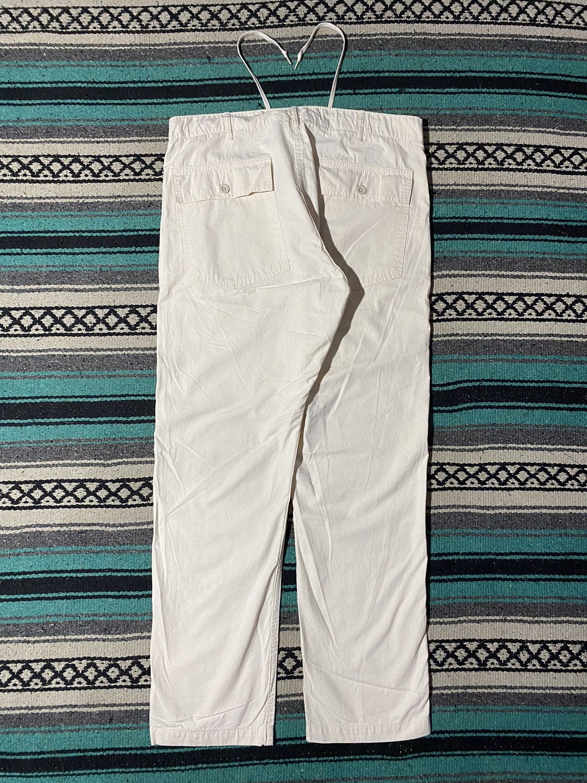 Orslow 2000s Orslow - Reguler Fit Fatigue Pant White Reverse Cotton Size US 35 - 4 Thumbnail