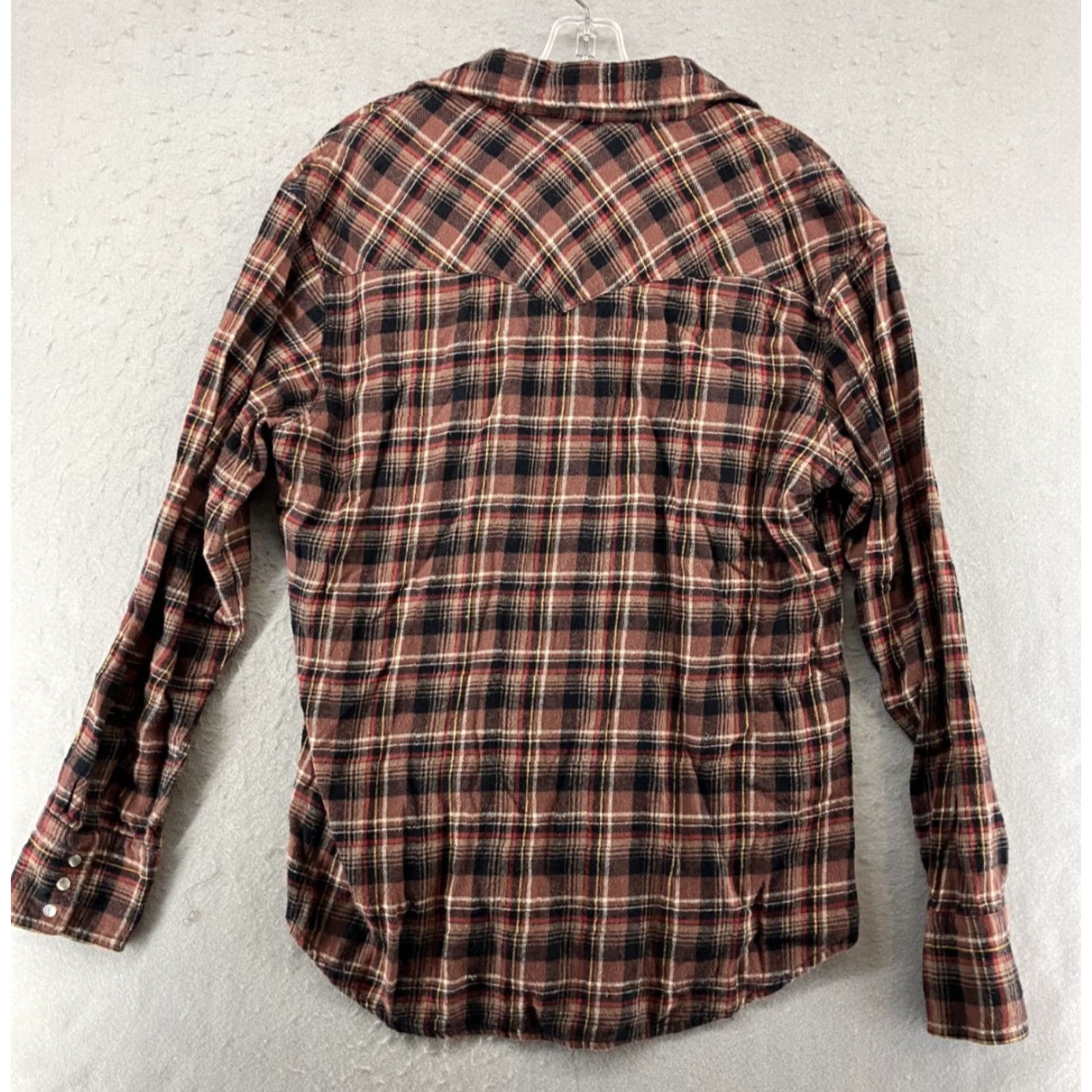 Wrangler VINTAGE Wrangler Wrancher Shirt Mens L Red Plaid Pearl Snaps 90s Cowboy Western Easy Care Size US L / EU 52-54 / 3 - 6 Thumbnail