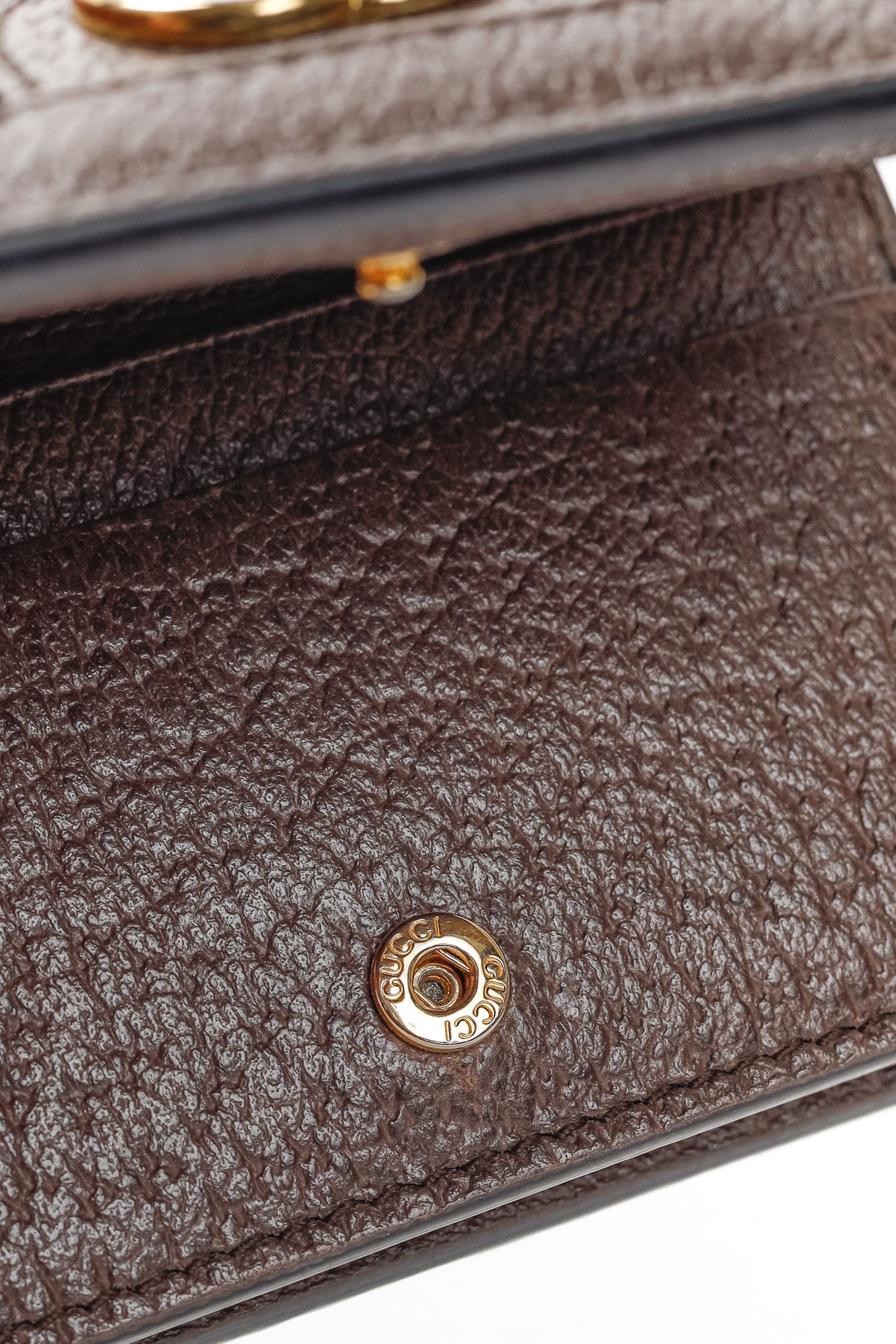 Gucci Gucci Beige & Ebony GG Supreme Ophidia Card Case Wallet Size ONE SIZE - 7 Thumbnail
