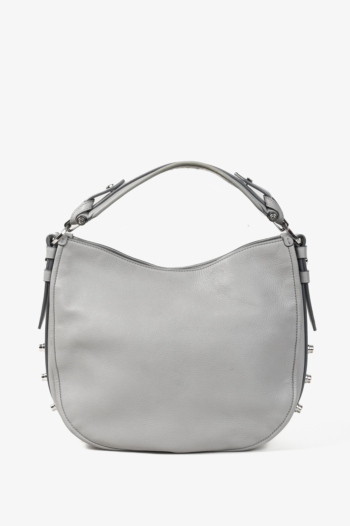 Givenchy Givenchy Obsedia Pearl Grey Leather Studded Small Hobo Bag Size ONE SIZE - 4 Thumbnail