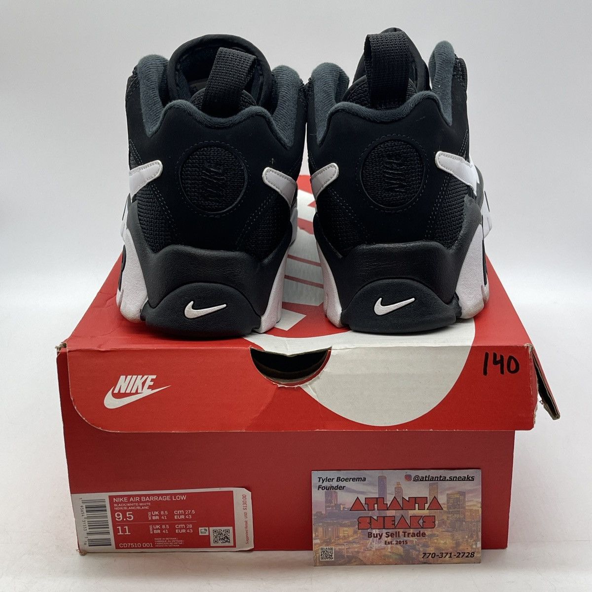 Nike Air barrage low black Size US 9.5 / EU 42-43 - 3 Thumbnail