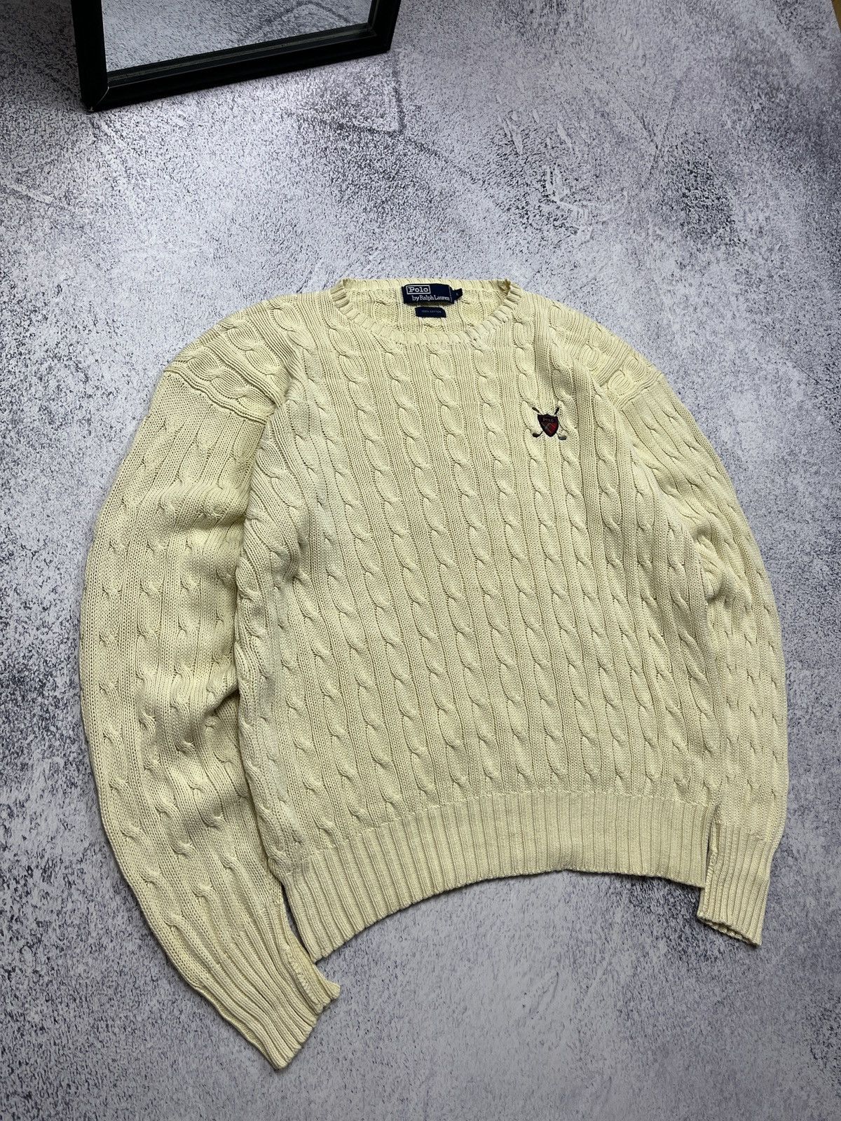 Vintage Polo Ralph Lauren Cable Knit Sweater 90s Y2K