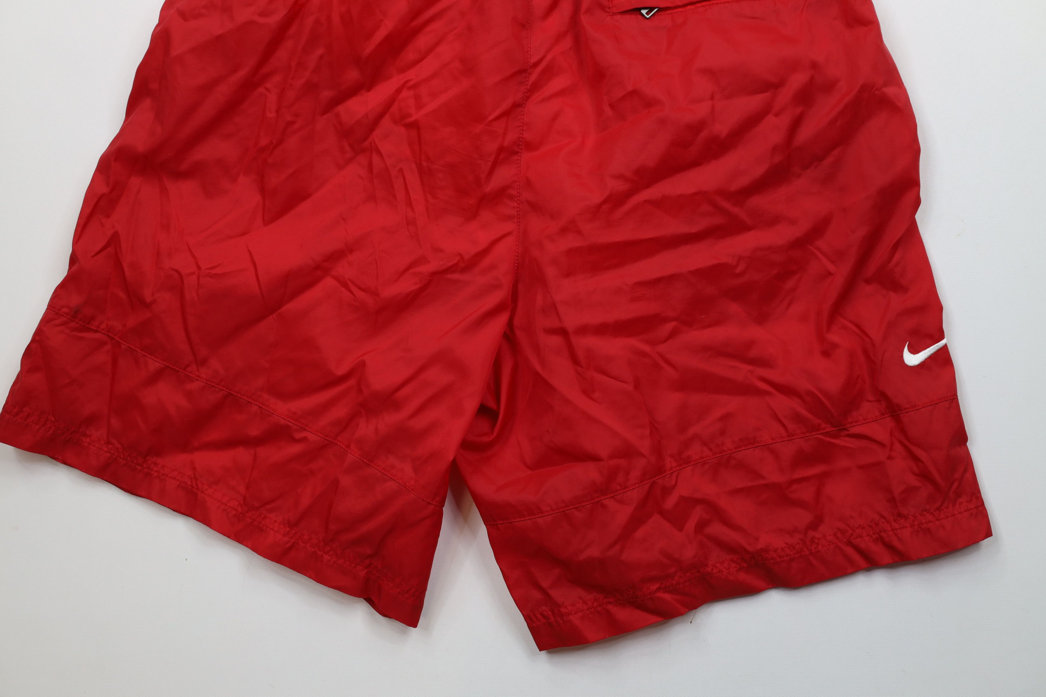 Nike × Vintage Vintage 90s Y2K Nike Mini Swoosh Lined Shorts Baggies Nylon Size US 34 / EU 50 - 11 Thumbnail