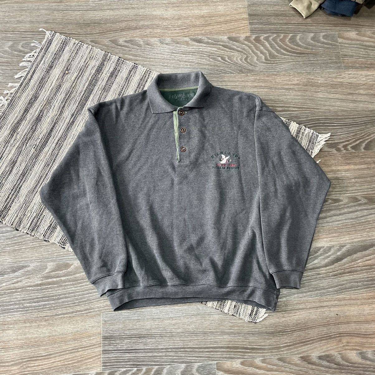YSL 90s Sweater YVES SAINT LAURENT Sweatshirt polo mercer