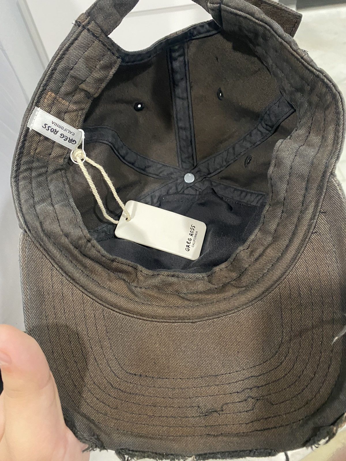 Greg Ross GR DISTRESSED CAP - CHARCOAL * RARE Size ONE SIZE - 8 Thumbnail