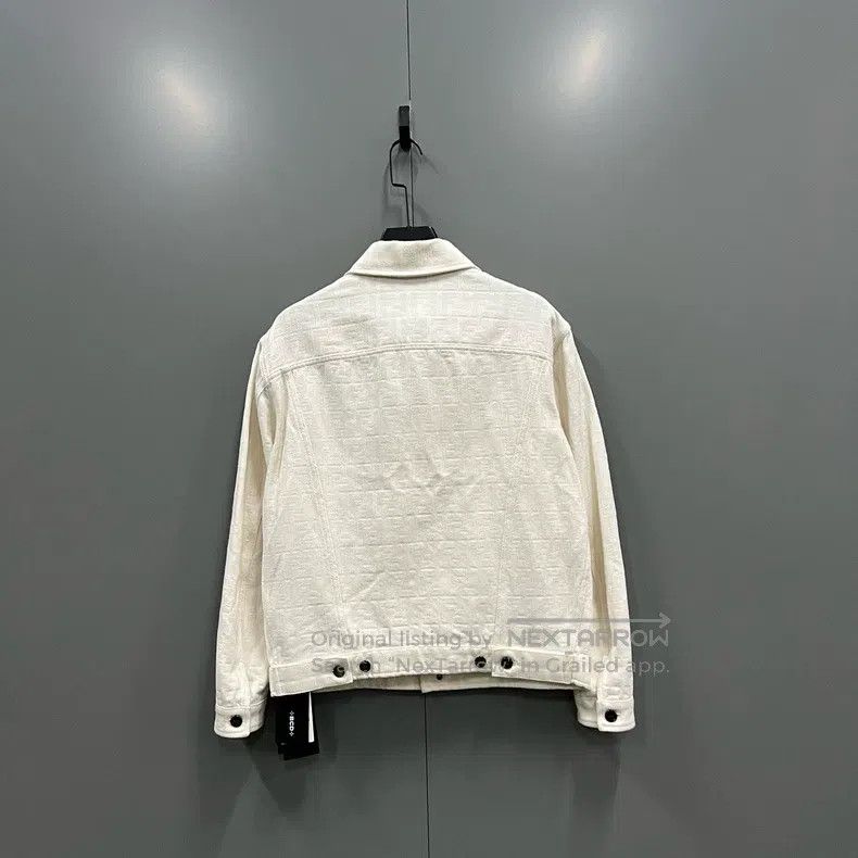 Fendi Fendi Off-White Double F Embossed Denim Jacket Size US S / EU 44-46 / 1 - 3 Thumbnail