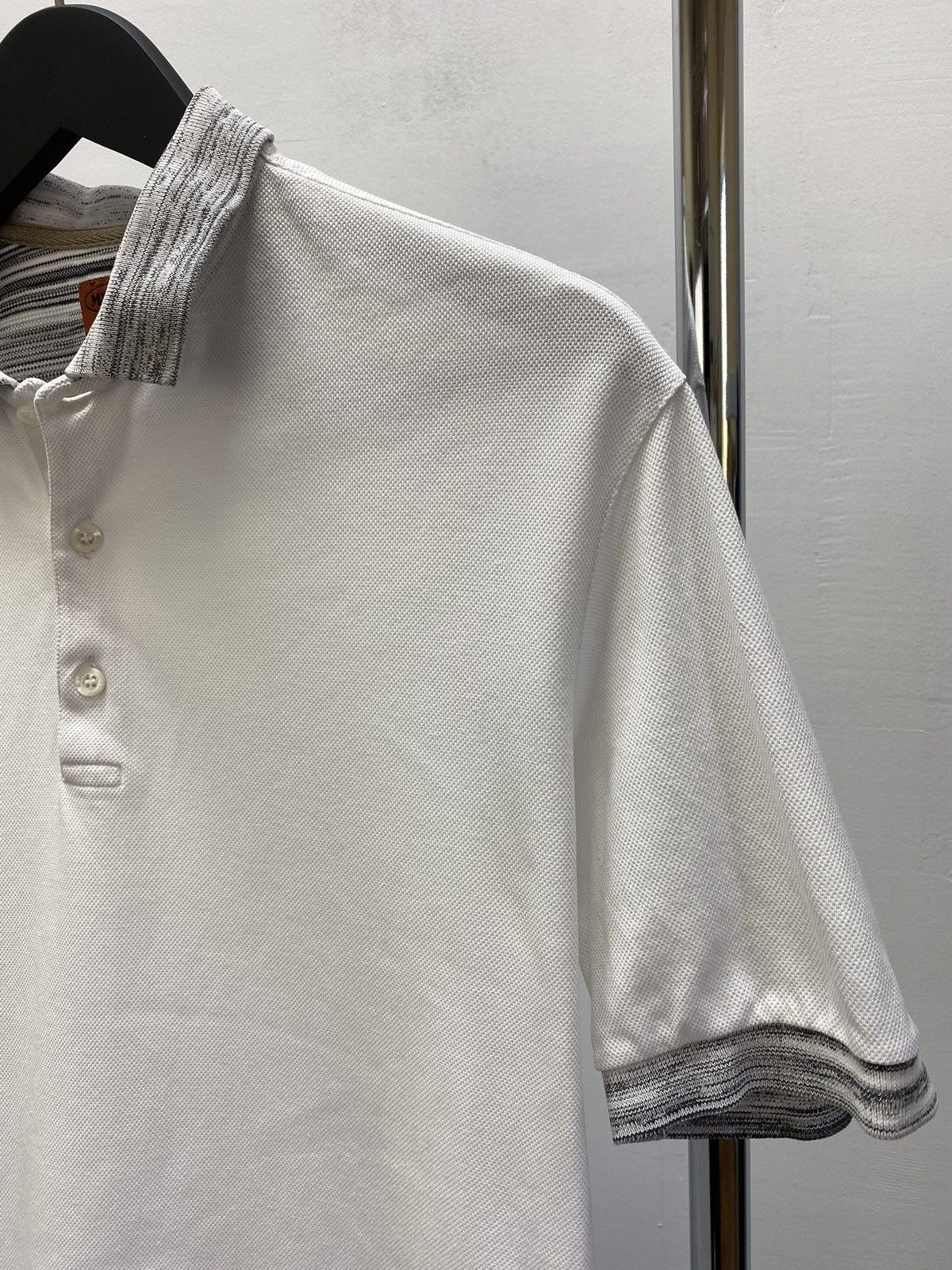 Missoni Vintage Missoni Polo T Shirt Men’s M White Styled Luxury Size US M / EU 48-50 / 2 - 6 Thumbnail