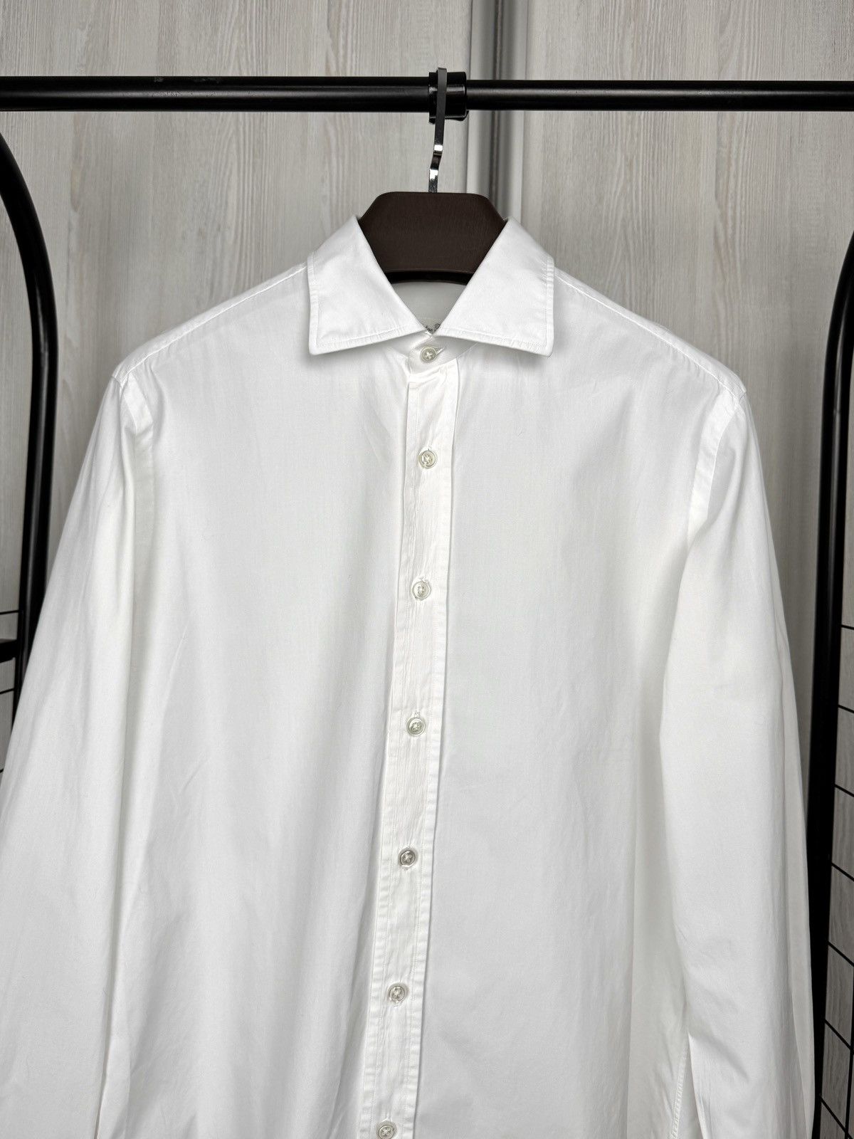Salvatore Piccolo Salvatore Piccolo Napoli white cotton long sleeve shirt 16 Size US L / EU 52-54 / 3 - 3 Thumbnail