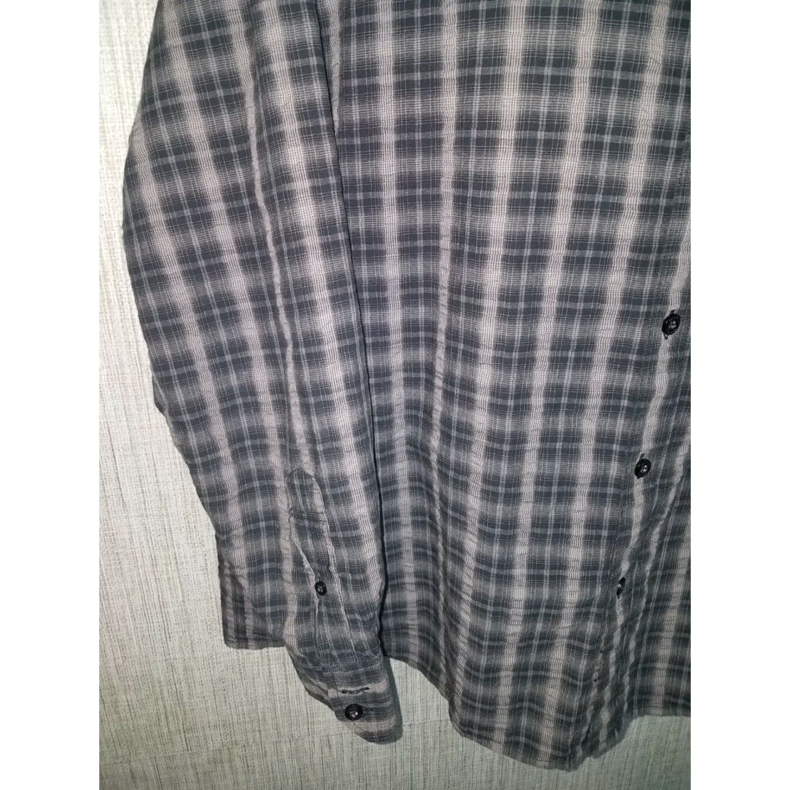 Oakley Oakley Trim Fit Plaid Grey Button-Down Shirt Mens XL Size US XL / EU 56 / 4 - 5 Thumbnail