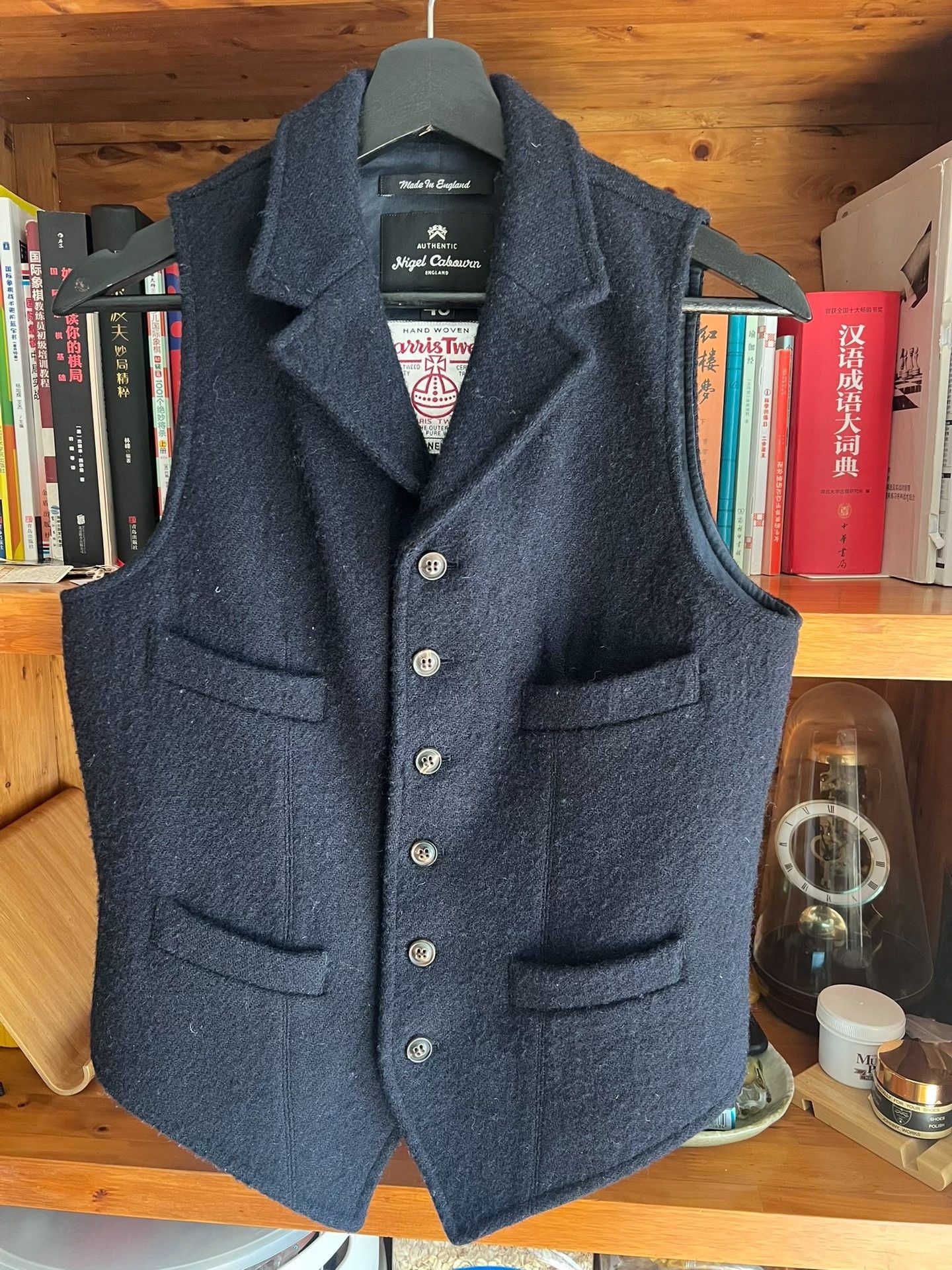 Nigel Cabourn Nigel Cabourn Indigo Harris Wool Vest Size US S / EU 44-46 / 1 - 4 Thumbnail