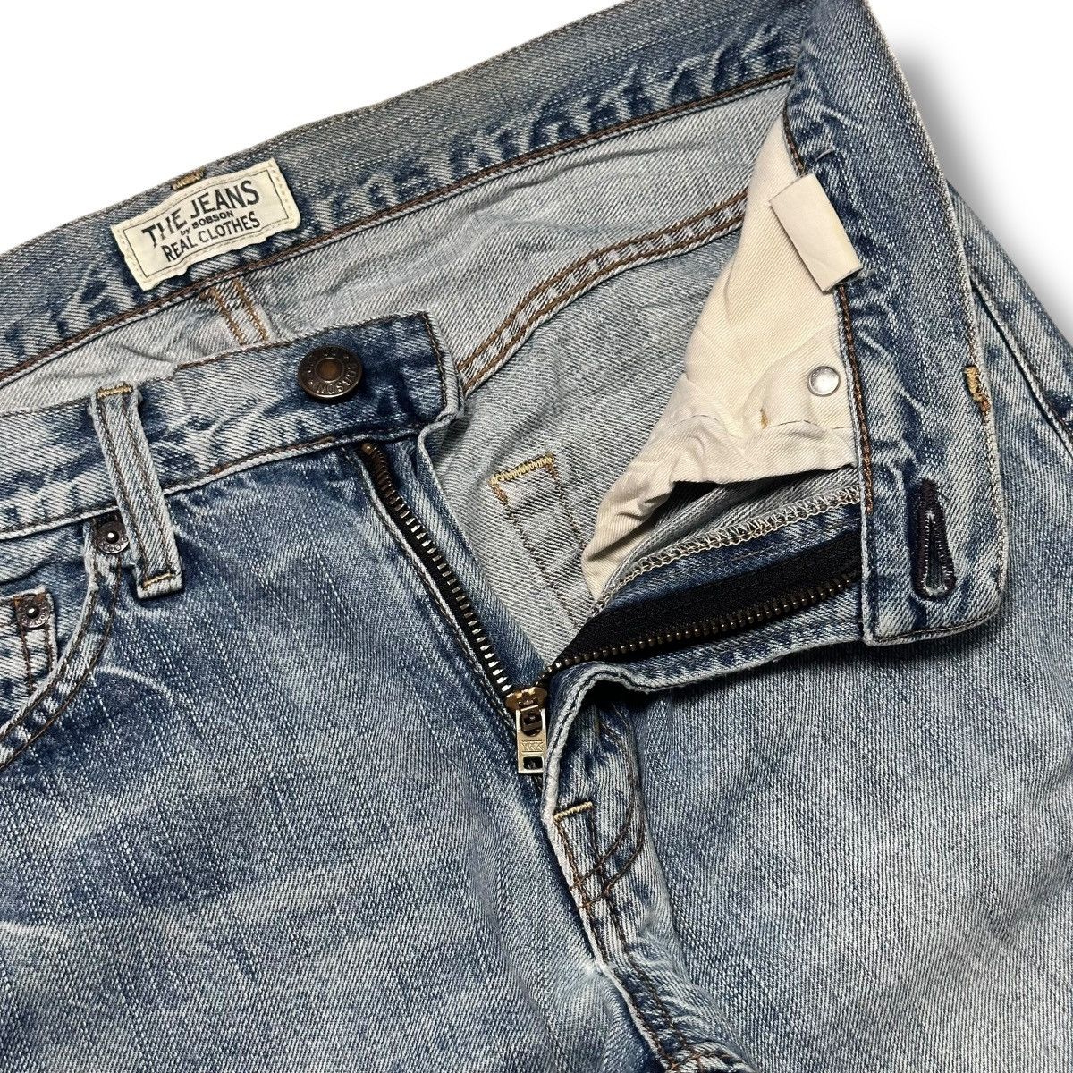 Japanese Brand Bobson Special Edition Flare Jeans – Light Blue Wash & Faded Size US 32 / EU 48 - 13 Thumbnail