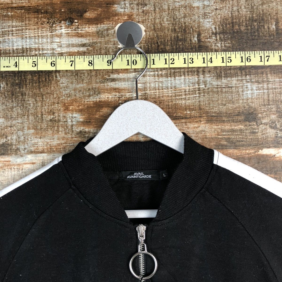 Japanese Brand × Vintage Avail Avant Garde Black Sweather #A1927 Size US L / EU 52-54 / 3 - 4 Thumbnail