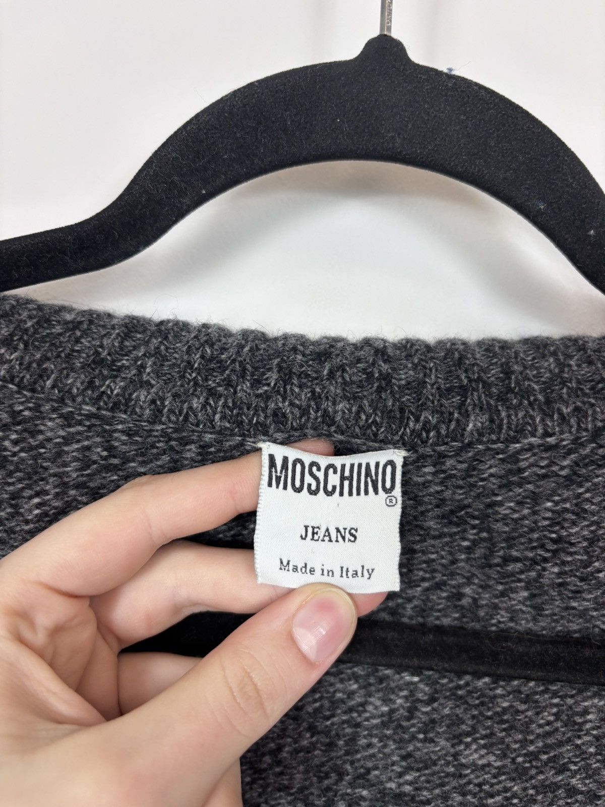 Moschino Vintage 1990s Moschino Women’s Grey Wool Full Zip Sweater Size M / US 6-8 / IT 42-44 - 9 Thumbnail