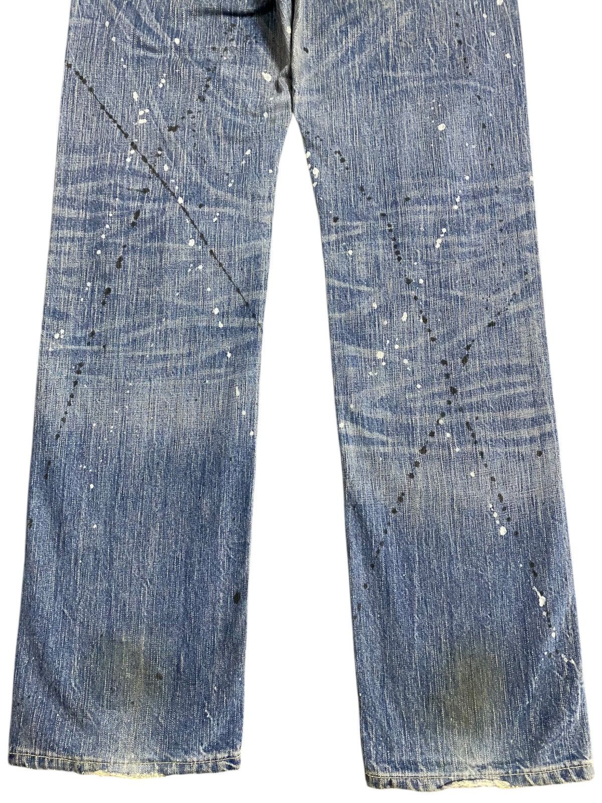 Japanese Brand Vintage Edwin 503 Faded Wash Paint Splatter Distressed Jeans Size US 31 - 6 Thumbnail
