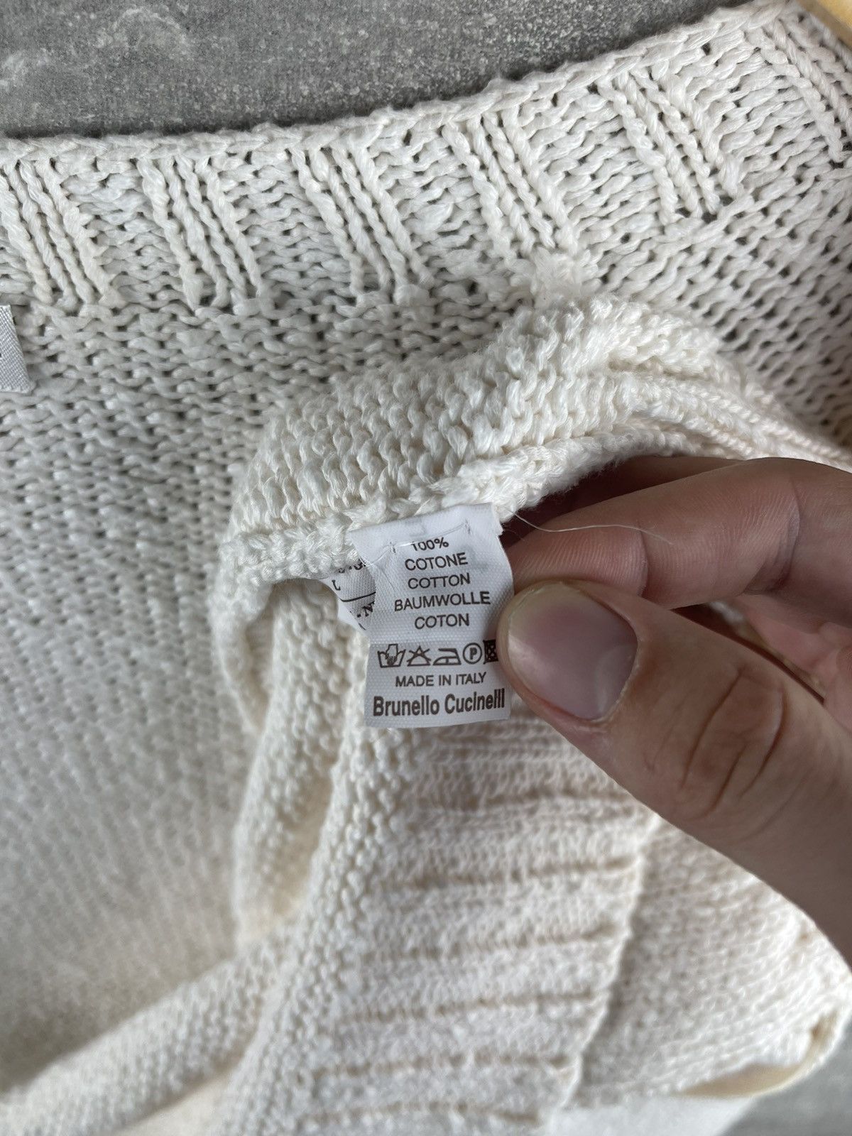 Brunello Cucinelli Brunello Cuccnelli Women's White Zip Sweater 100% Cotton Size L / US 10 / IT 46 - 11 Thumbnail