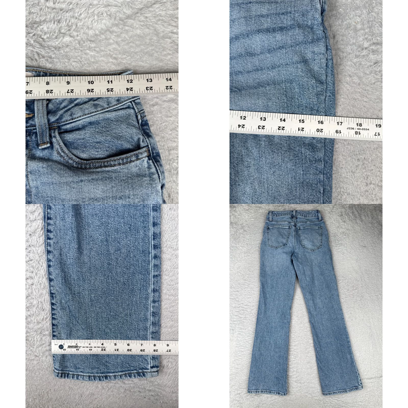 Vintage SO Jeans Juniors Blue Denim High Rise Bootcut 24x31 Distressed Stretch 90s Cowboy Southwestern 5-Pocket Womens Jeans Size 25" / US 0 / IT 36 - 9 Thumbnail