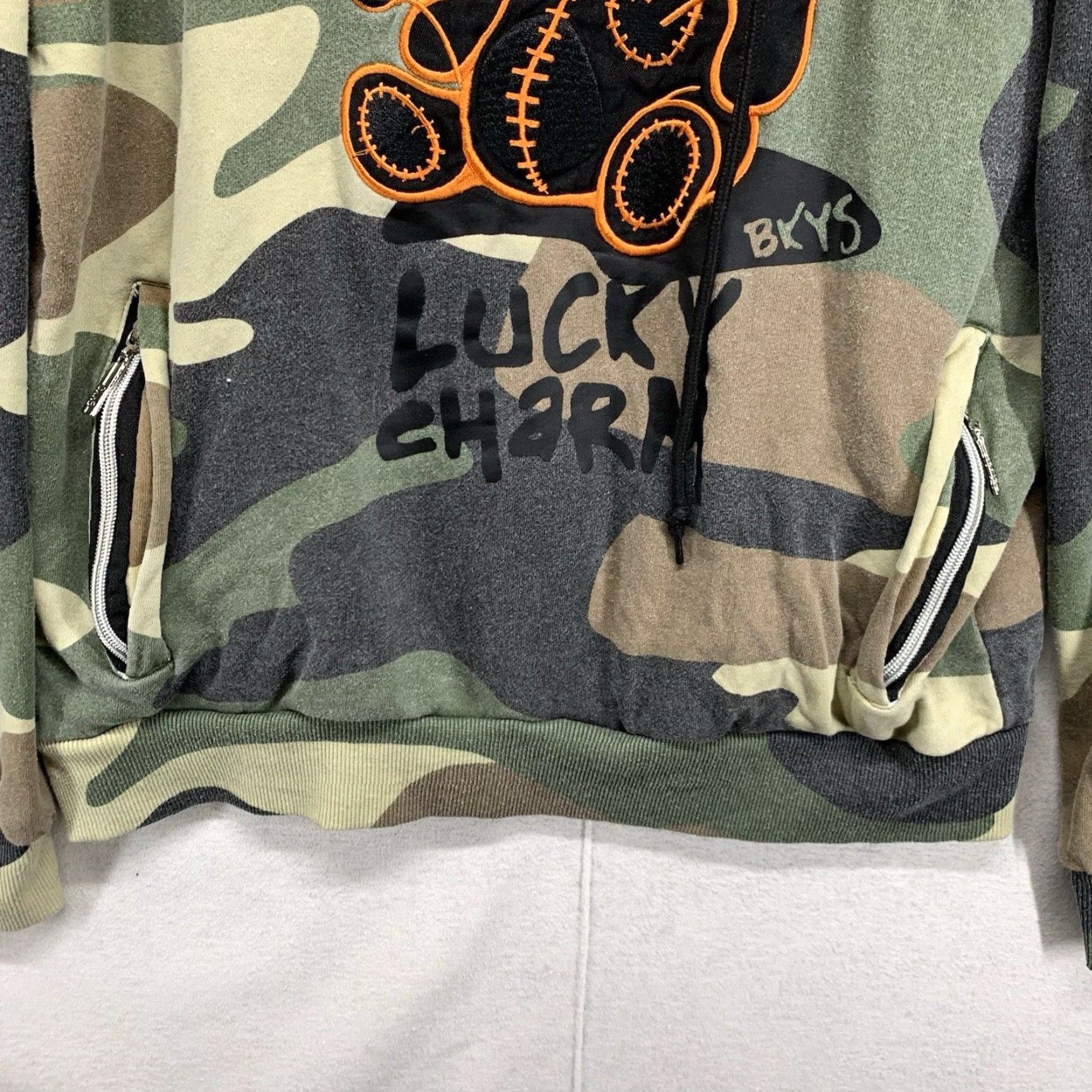 Vintage VINTAGE BKYS Hoodie Unisex Adults Small Camo Streetwear Long Sleeve Pullover Heavyweight Pockets Art Logo Size US S / EU 44-46 / 1 - 7 Thumbnail