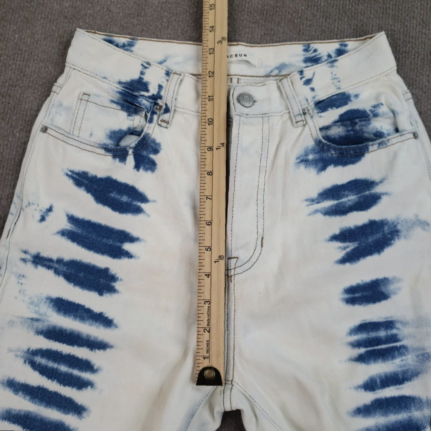 Pacsun Pacsun Womens High Rise Straight Leg Jeans 26 Extra Large White Blue Bleached Size 26" / US 2 / IT 38 - 6 Thumbnail