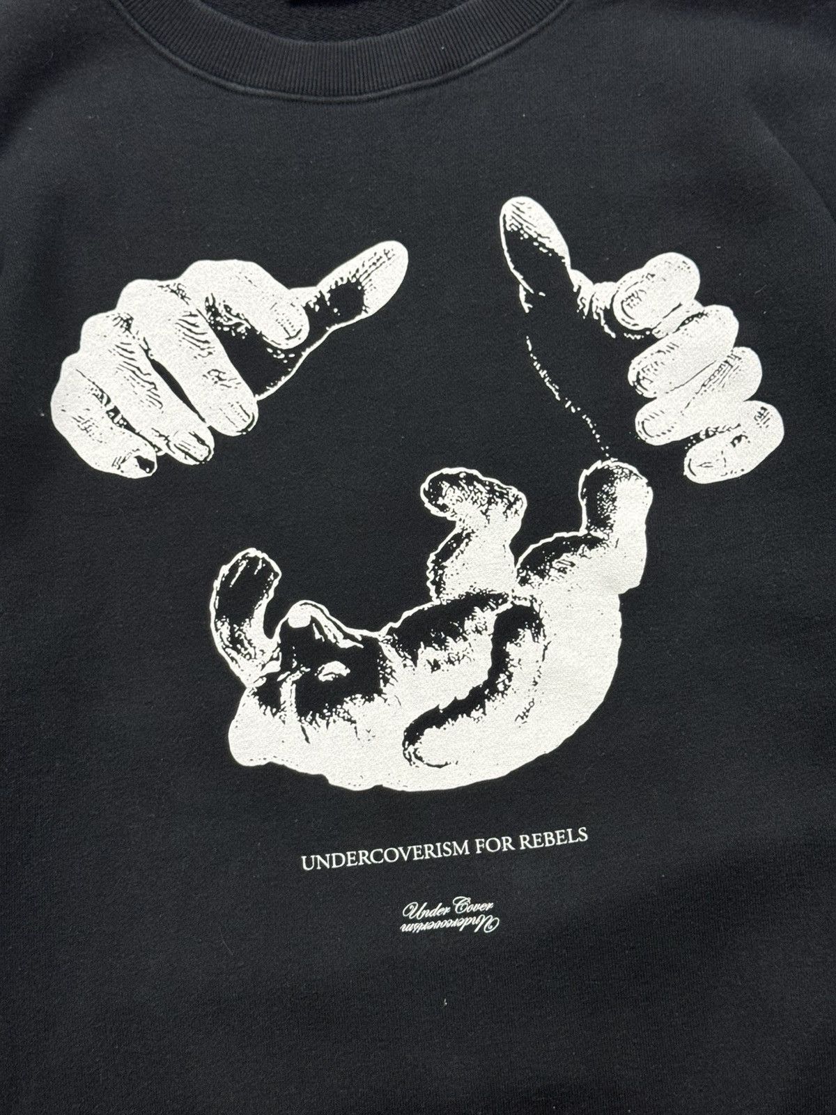 Undercover Fw21 Undercover Teddy Falling Sweatshirt(Black/L) Size US L / EU 52-54 / 3 - 2 Thumbnail