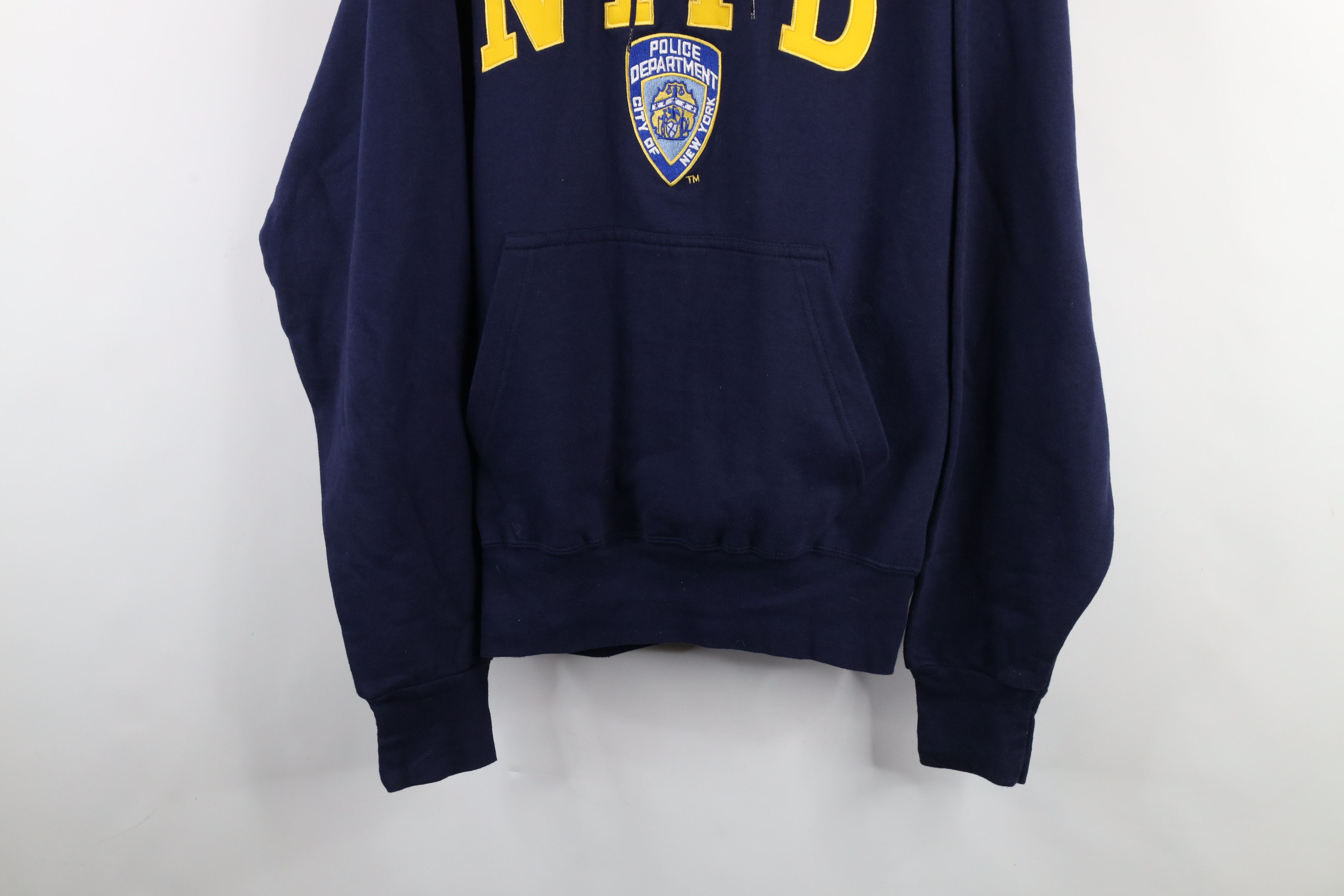Vintage Vintage Y2K 2006 NYPD New York Hoodie Sweatshirt Blue Size US L / EU 52-54 / 3 - 3 Thumbnail