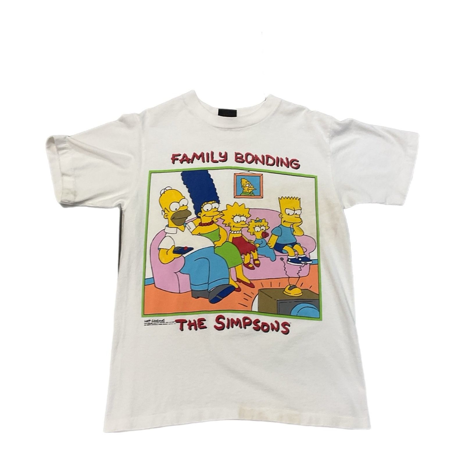 Gildan 1989 The Simpsons Family Bonding Vintage T-Shirt Size US M / EU 48-50 / 2 - 1 Thumbnail