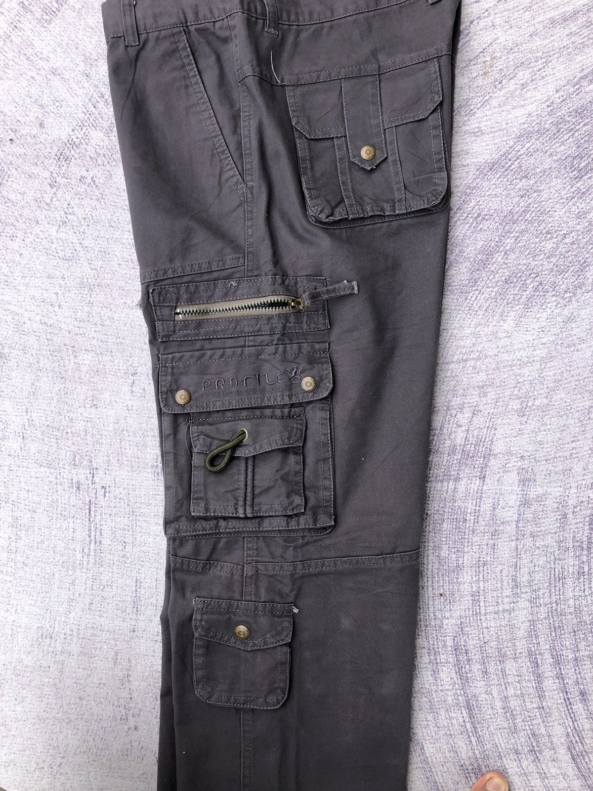 Designer × Vintage Vintage y2k Grey Military Cargo With 11 Pocket & Zip Size US 36 / EU 52 - 18 Thumbnail